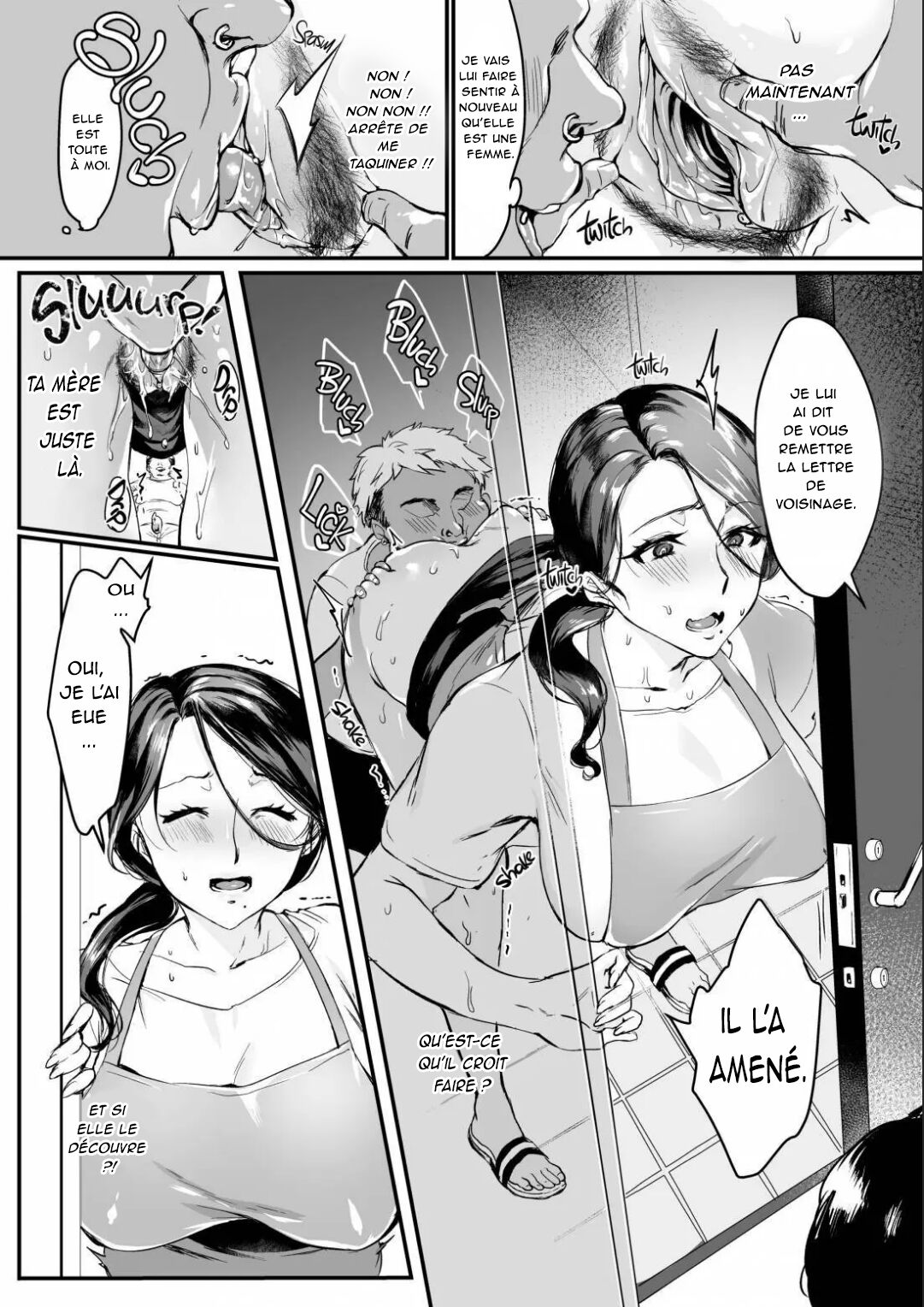 [Hatake no Oniku (Minamoto)] Tsuma ni Damatte Sokubaikai ni Ikun ja Nakatta 1 [French] [O-S] [Decensored] [Digital] 图片编号 14