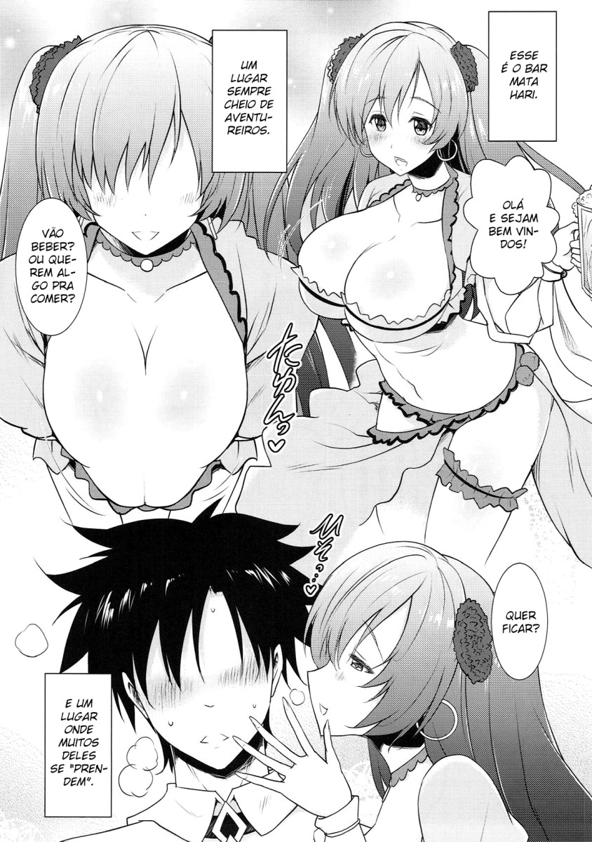 (COMIC1☆12) [Syunkan Saidaihusoku (Pony R)] Mata Hari Sakaba de Amaetai! (Fate/Grand Order) [Portuguese-BR] numero di immagine  2