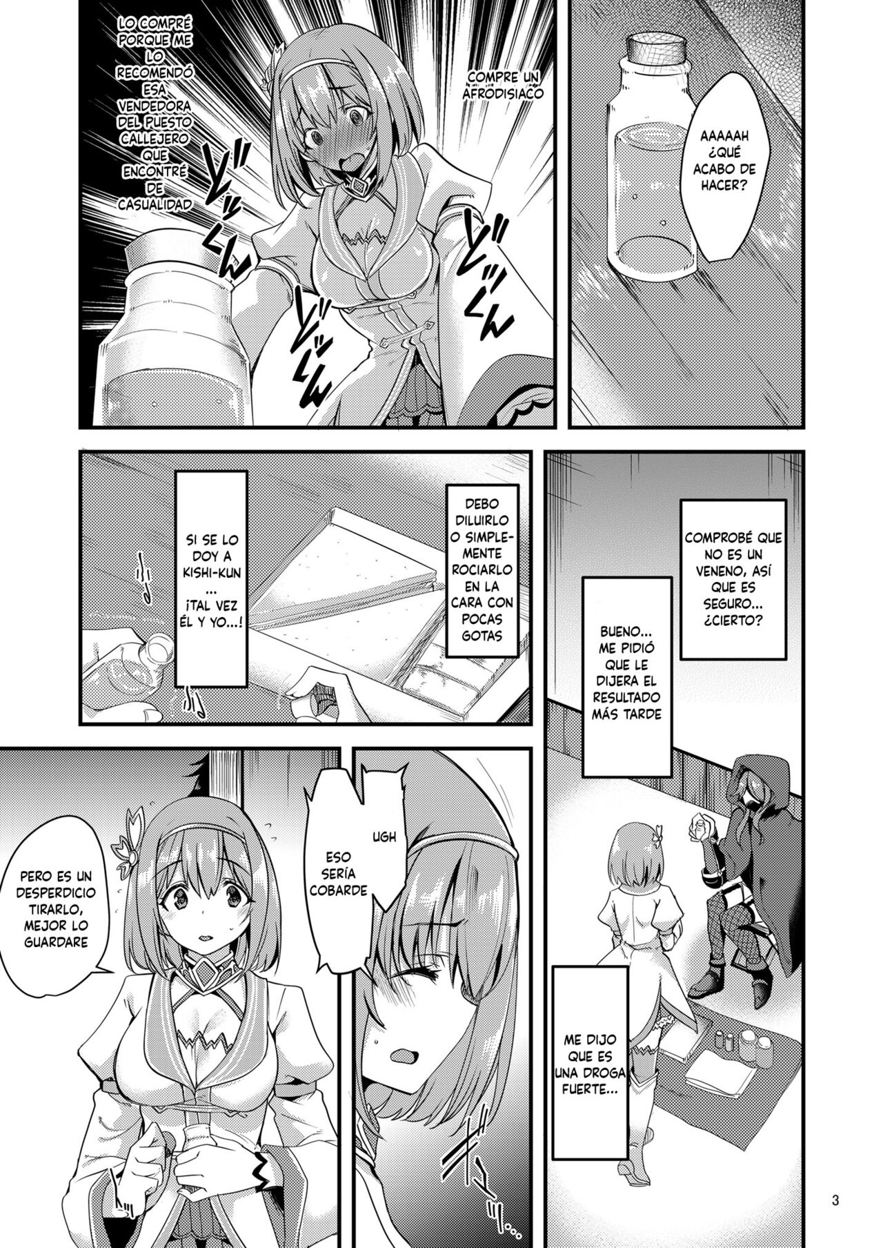 [Ryuukakusan Nodoame (Gokubuto Mayuge)] Pink-gami no Onnanoko wa... (Princess Connect! Re:Dive) [Spanish] [Digital] image number 2