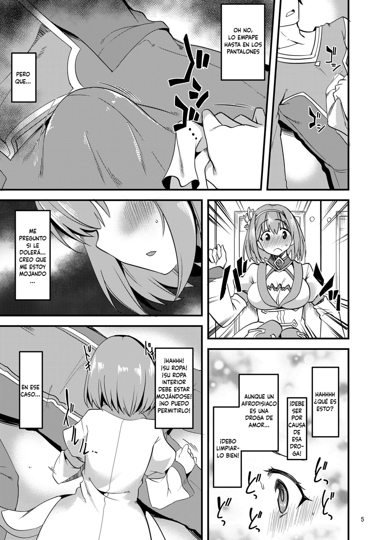 [Ryuukakusan Nodoame (Gokubuto Mayuge)] Pink-gami no Onnanoko wa... (Princess Connect! Re:Dive) [Spanish] [Digital] image number 4