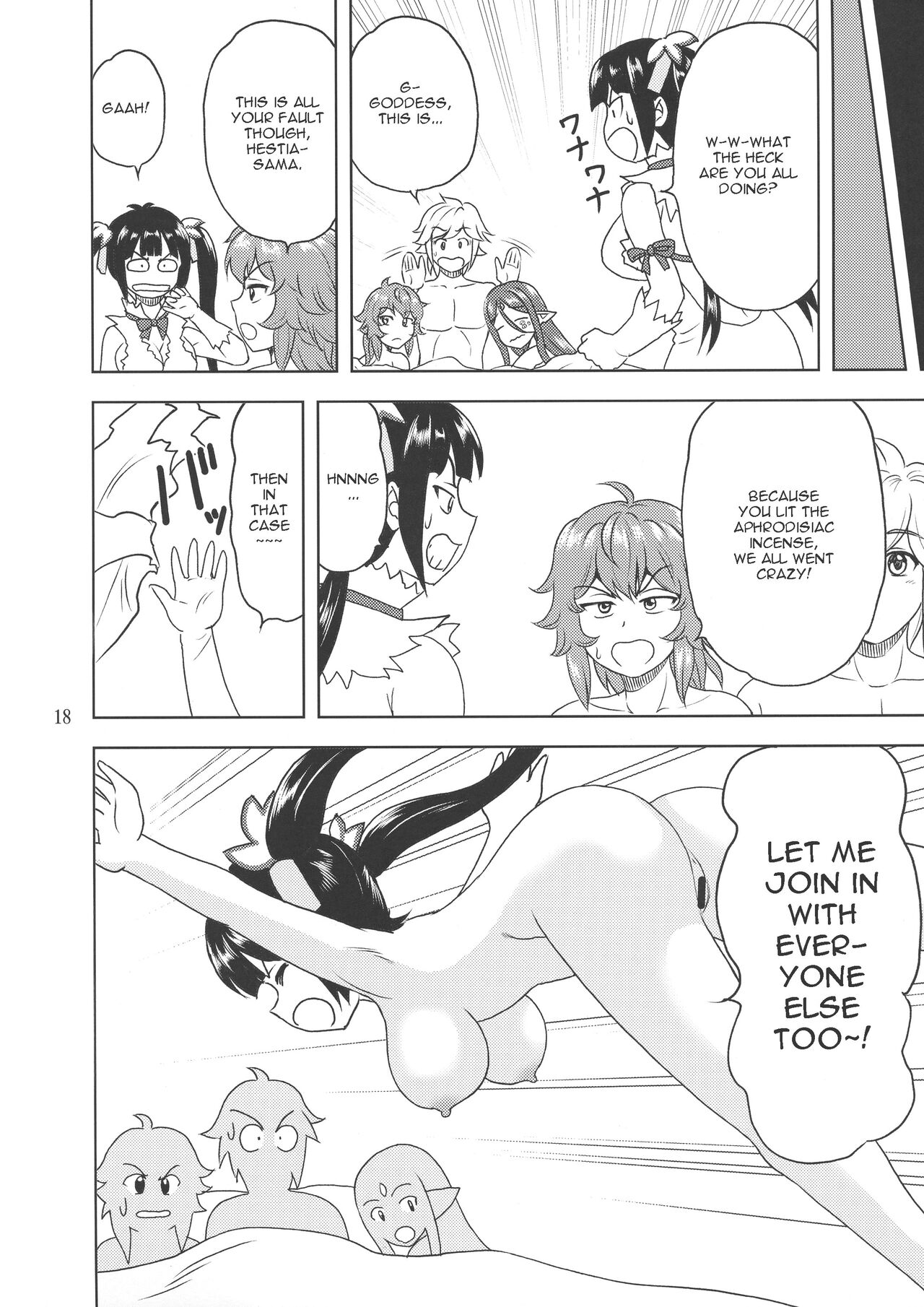 (COMIC1☆17) [YASRIN-DO (Yasu Rintarou)] Bell-sama Daisuki | We love you, Bell-sama! (Dungeon ni Deai o Motomeru no wa Machigatteiru Darou ka?)  [English] [EHCOVE] 画像番号 19