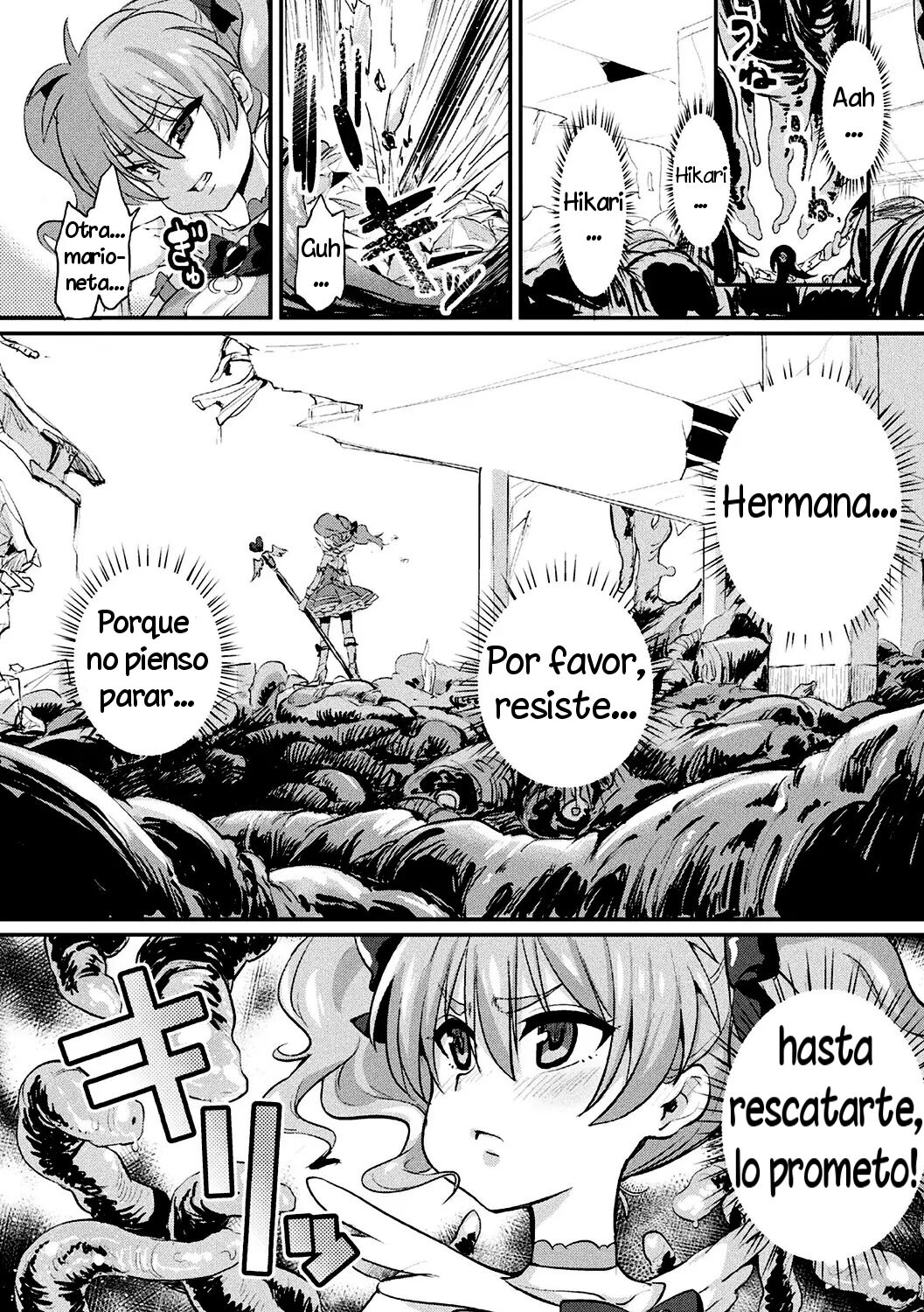 [Chimosaku] Mahou Shoujo Brave Hearts | Magical Girls Brave Hearts (Bessatsu Comic Unreal Inmon no Maryoku de Bishoujo-tachi ga Akuochi Kairaku Ochi! Vol. 3) [Spanish] [Digital] image number 7