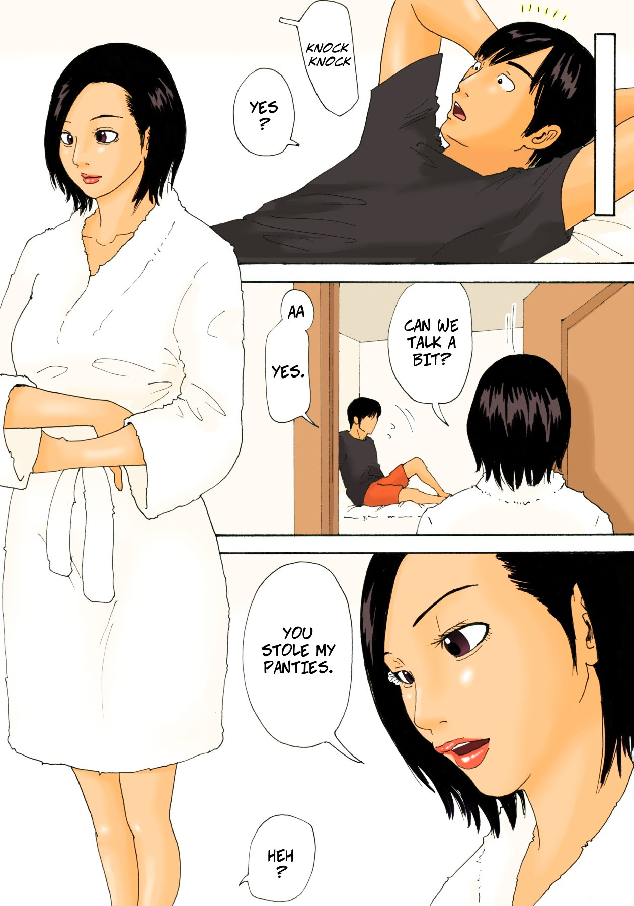 [Kiyokawa Zaidan (Kiyokawa Nijiko)] Kanchigai Tsuma ga Nureginu Oi ni Semattara Soku Gattai - If a Horny Wife Approaches Her Nephew She'll Get Fucked Immediatly [English] 图片编号 11