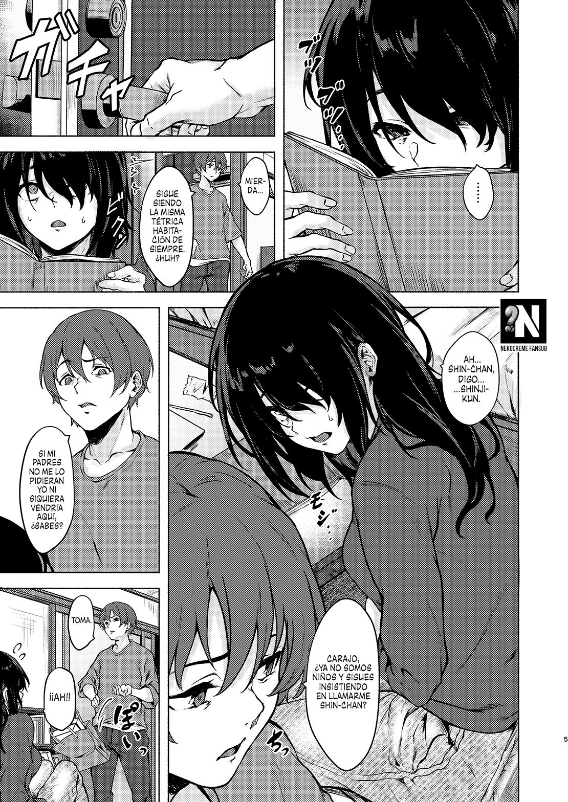 [Echizen Bugyousho (Aramaki Echizen)] InCha JD Saimin de Chinko no Shihaiken Ubawarechattara, Shin-chan Nannimo Dekinai ne? | Sin el Control de tu Pene, Realmente no puedes hacer nada, ¿eh? Shin-chan~ [Spanish] [NekoCreme] [Digital] 图片编号 5