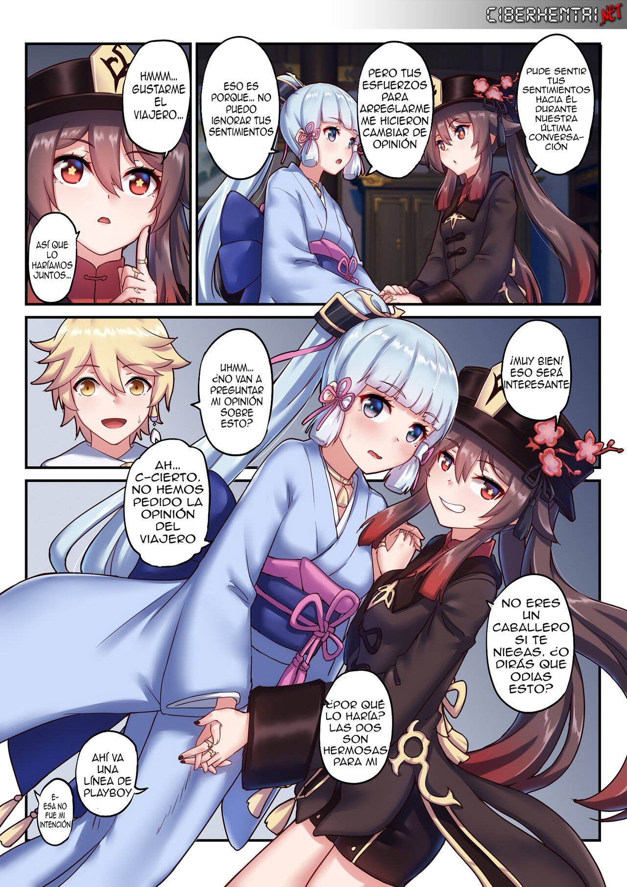 [Longbow Flintlock] The Traveler's Wives Hu tao & Kamisato Ayaka (Genshin Impact) (Spanish) image number 4