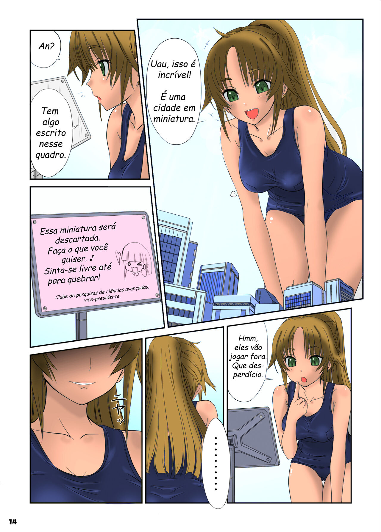 [Ashurame Gajoh (Hakuto)] Toaru Shoujo no Miniature Play   A Certain Specific Girl's Miniature Play (Big Girl Crushed Us) [Portuguese-BR] [Digital] 이미지 번호 2