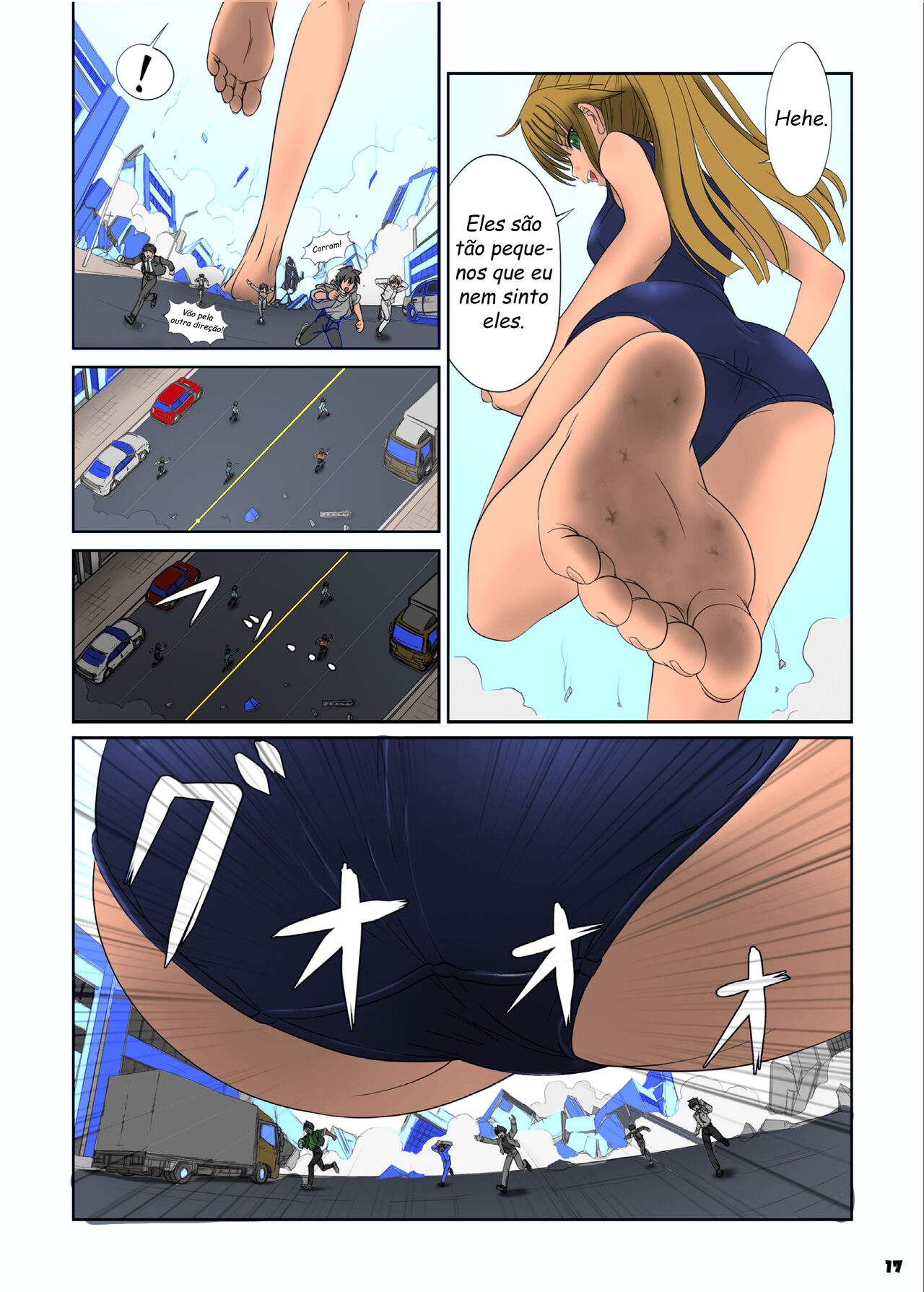 [Ashurame Gajoh (Hakuto)] Toaru Shoujo no Miniature Play   A Certain Specific Girl's Miniature Play (Big Girl Crushed Us) [Portuguese-BR] [Digital] 이미지 번호 5