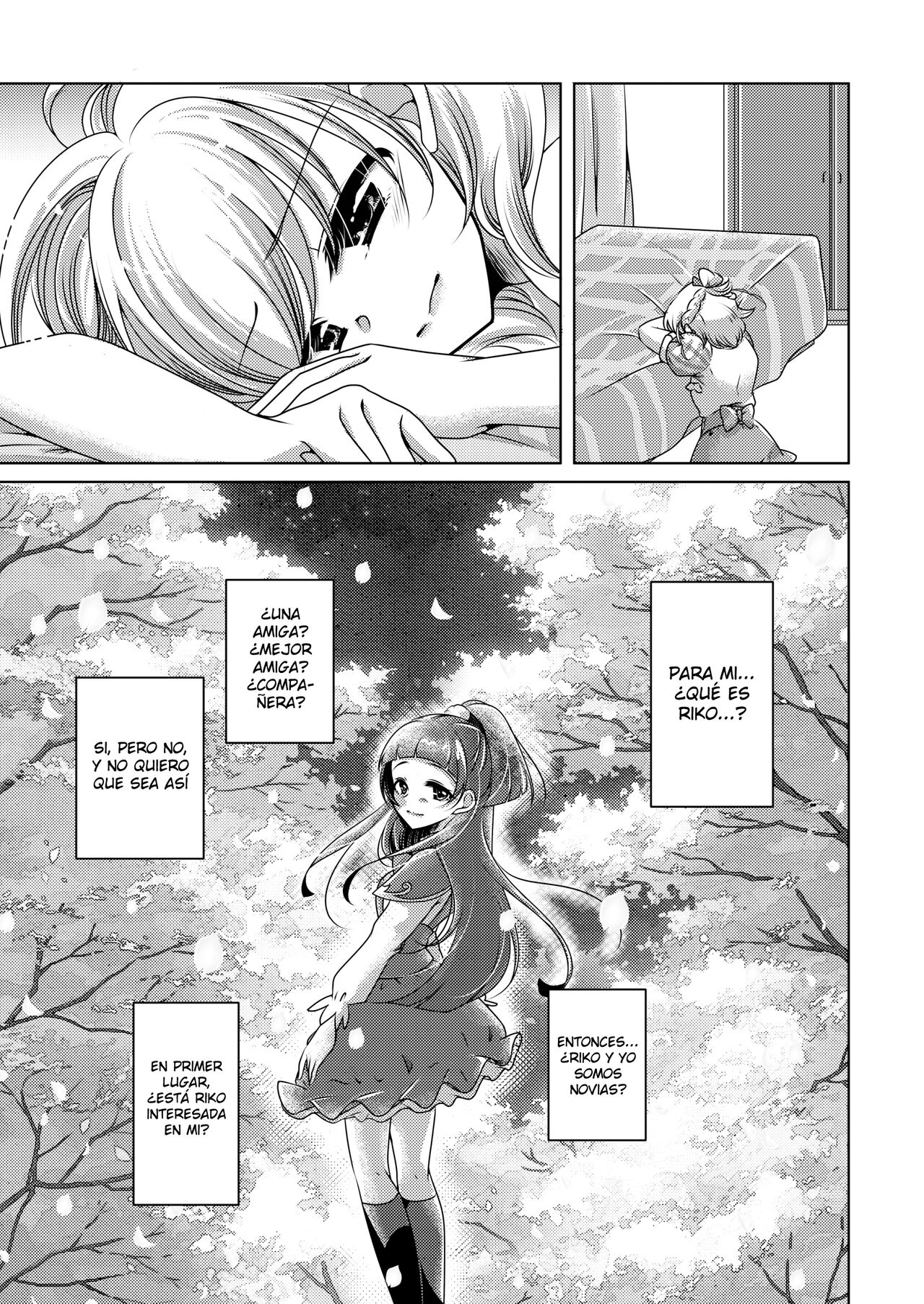 (C91) [Rope Island (Miyanoyuki)] Mirai Yosouzu (Mahou Tsukai Precure!) [Spanish] [HishiRikka] image number 12