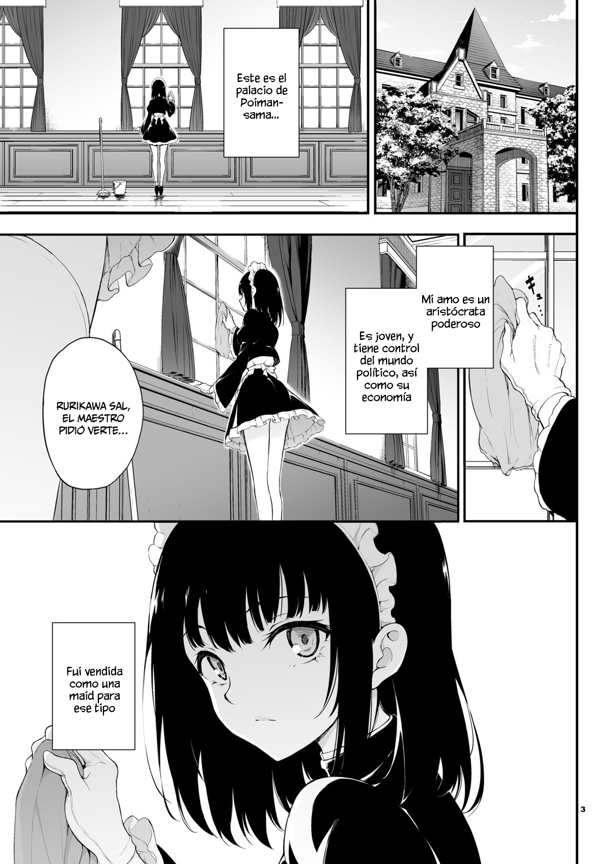 [Kyockchokyock (Kyockcho)] Maid Kyouiku -Botsuraku Kizoku Rurikawa Tsubaki- [Español] [Chunchunmaru Translations] изображение № 2