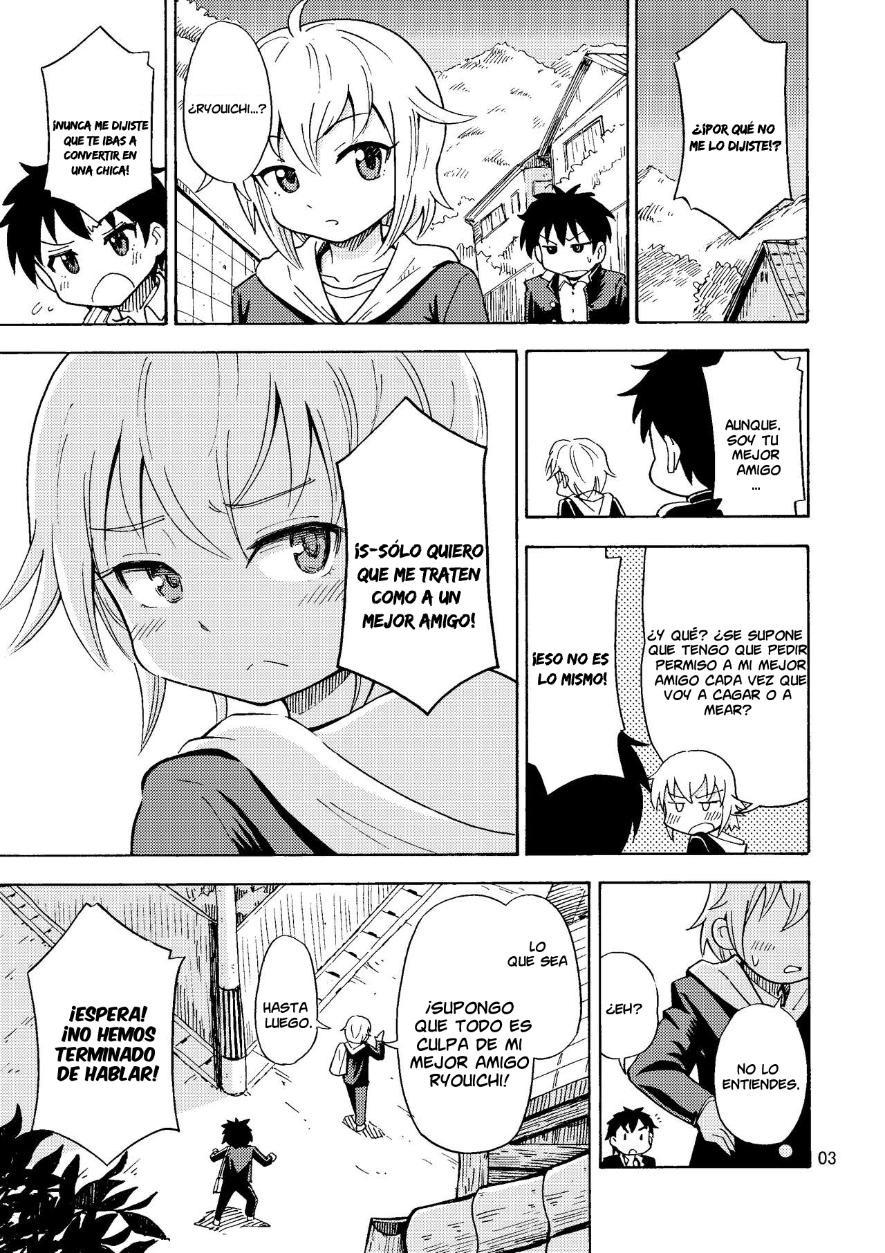 [Yoshida Gorou Shoukai (Yoshida Gorou)] Shinyuu ga Onnanoko ni Narimashita | My Best Friend♂ Became a Girl [Spanish] 이미지 번호 4