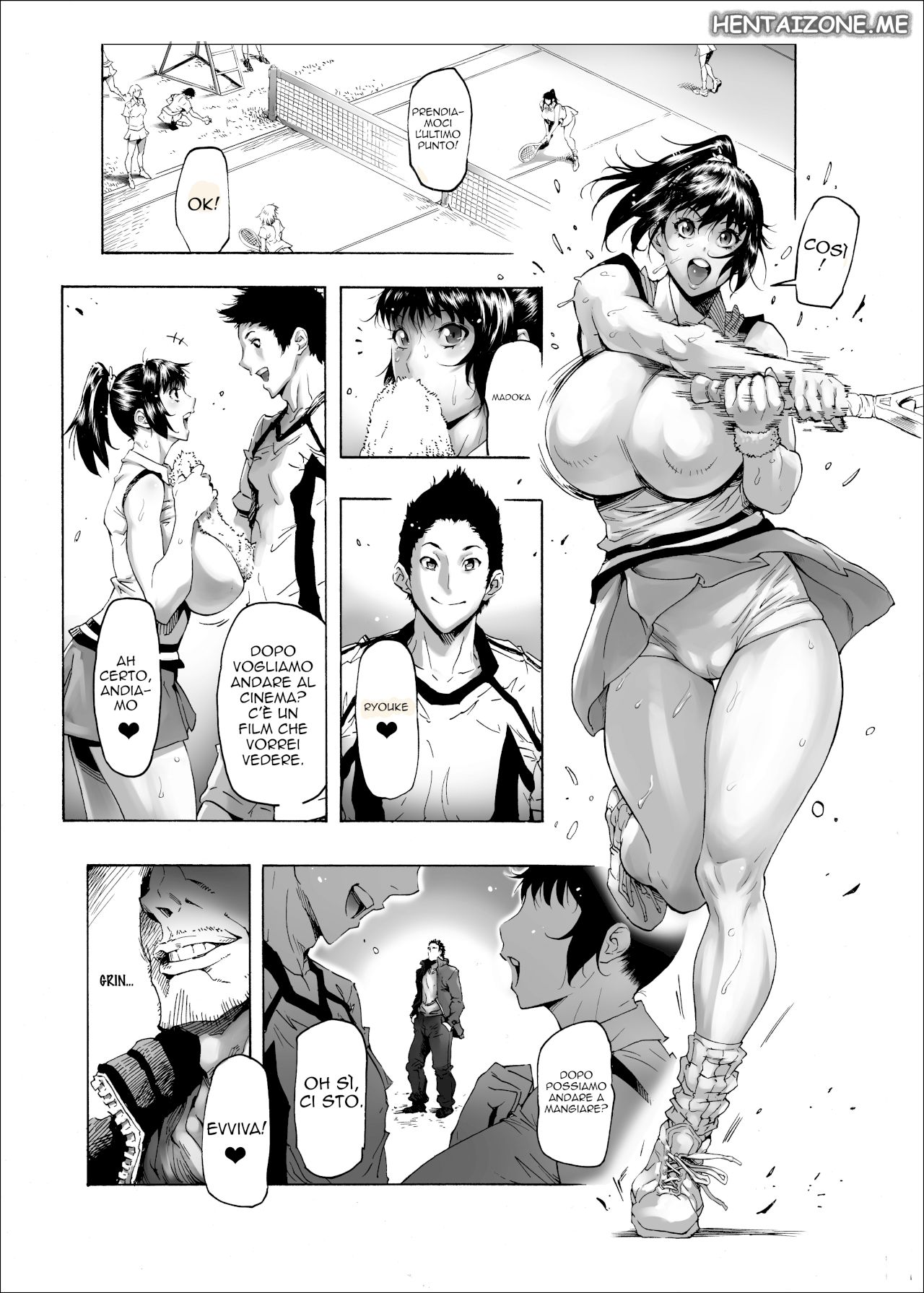 [Kocho Kocho Koukou (Bonten)] NTR-EX Kare ni wa Ienai Mesu Ochi Life | Il Club di Tennis Femminile [Italian] 图片编号 2