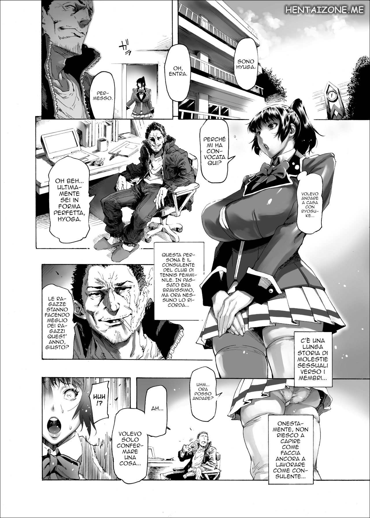 [Kocho Kocho Koukou (Bonten)] NTR-EX Kare ni wa Ienai Mesu Ochi Life | Il Club di Tennis Femminile [Italian] 图片编号 3