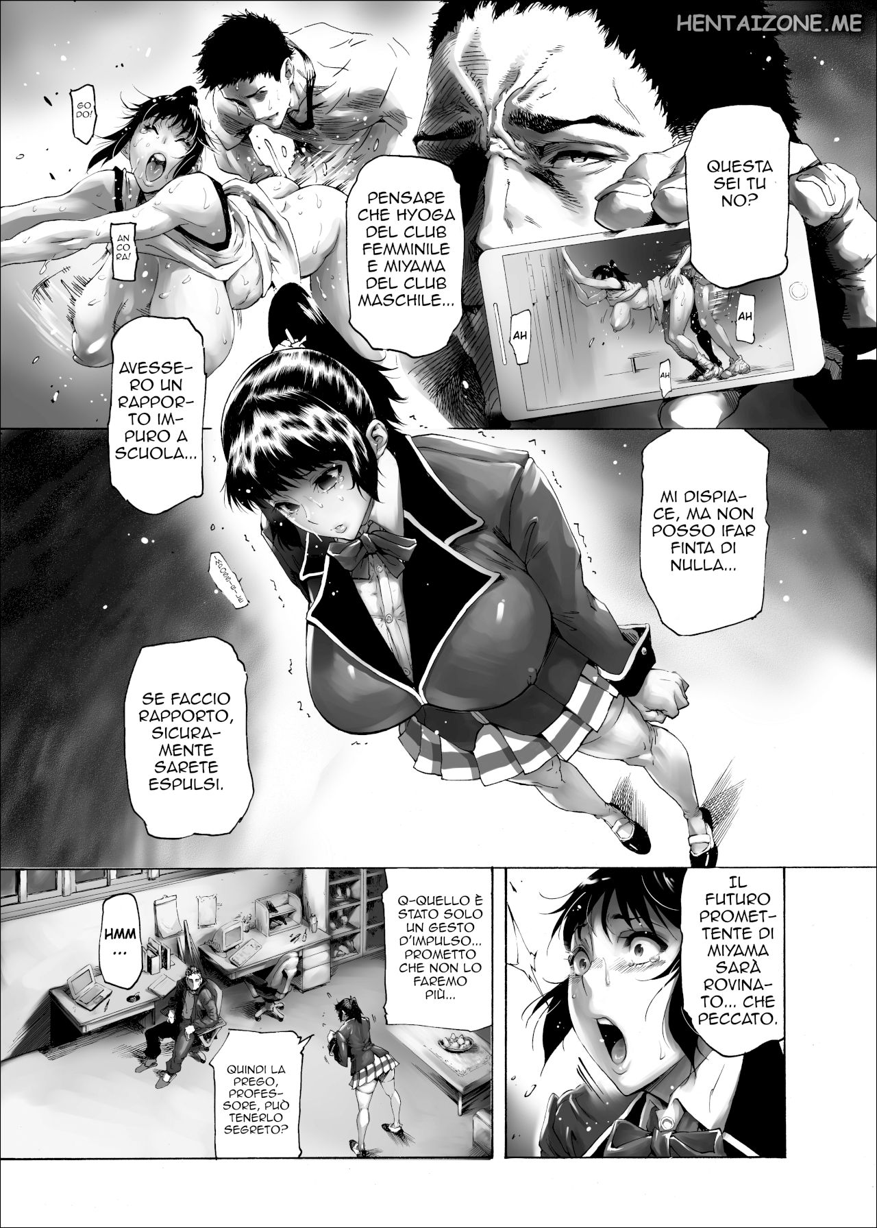 [Kocho Kocho Koukou (Bonten)] NTR-EX Kare ni wa Ienai Mesu Ochi Life | Il Club di Tennis Femminile [Italian] 图片编号 4