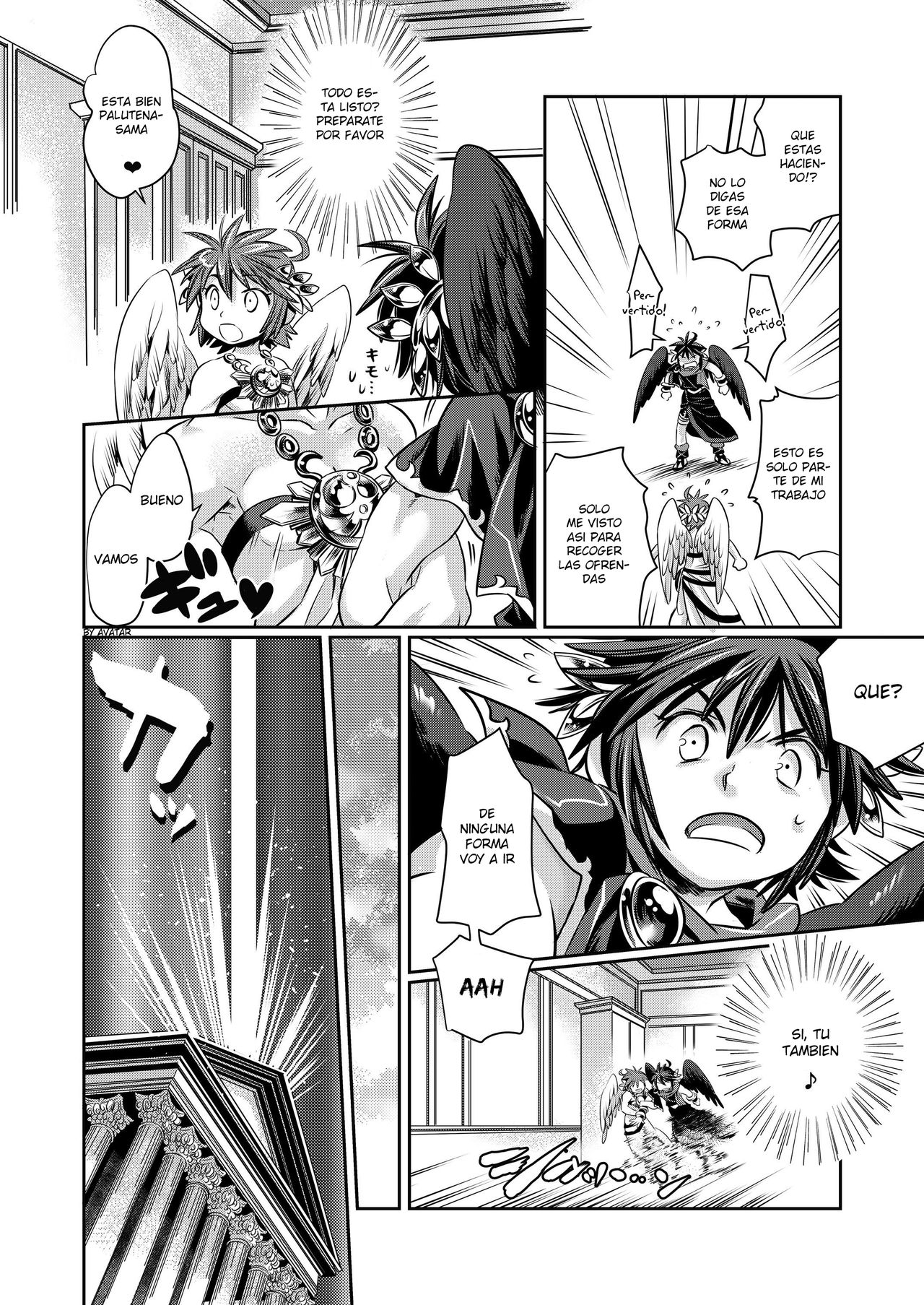 [Karasuma Pink Higashiiru (Karasuma Pink)] Pit Kyun Sukebe Shiyouya (Kid Icarus) [Spanish] [Avatar-kun] image number 5