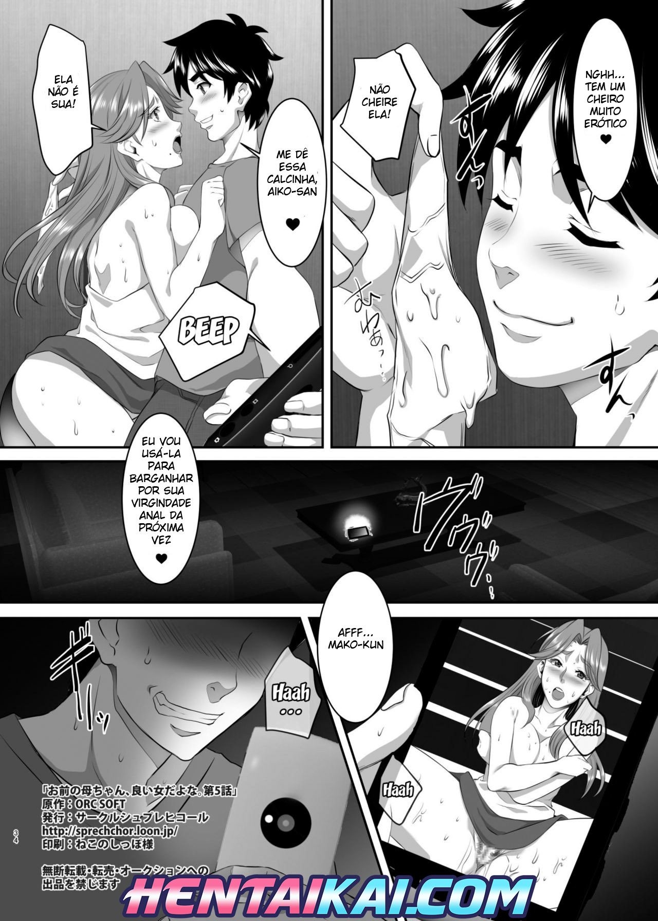 [SPRECHCHOR (Eguchi Chibi, Nintai Akira)] Omae no Kaa-chan, Ii Onna da yo na. Ch. 5 [Portuguese-BR] [hentaikai.com] [Digital] image number 33