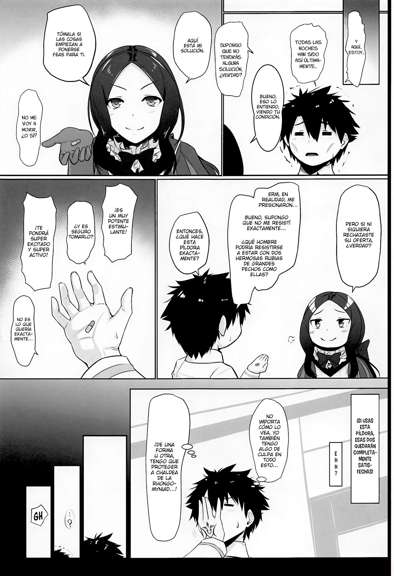 (C99) [Kuroshiro Desire (Akitsuki Karasu)] ue ue shita shita chichi ue chichi ue (Fate/Grand Order) [Spanish] Bildnummer 10