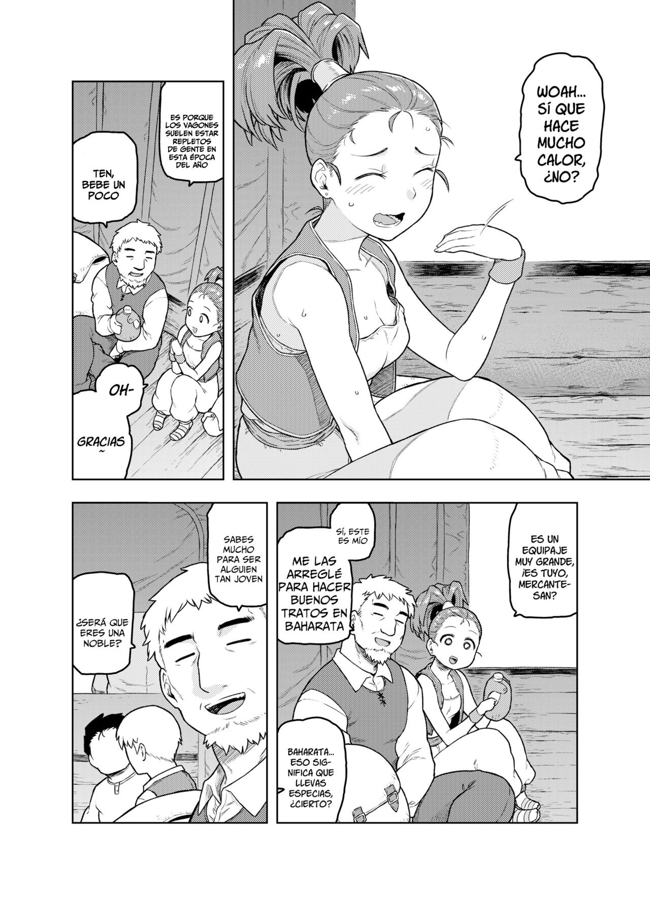 [Meshi no Tomo (Tsukudani)] Shounin-chan wa Ecchi ga Osuki (Dragon Quest III) [Spanish] [Lanerte] numero di immagine  3