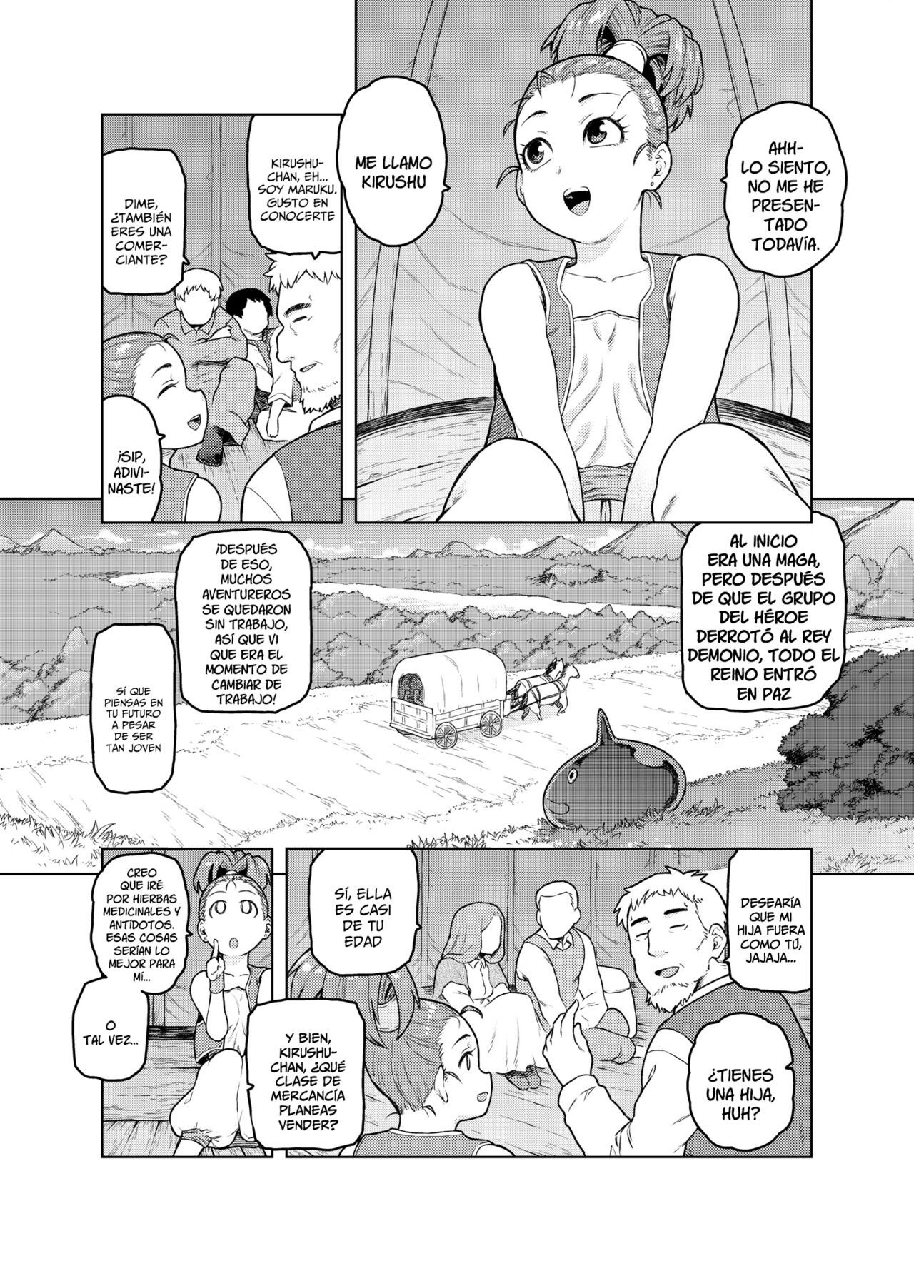 [Meshi no Tomo (Tsukudani)] Shounin-chan wa Ecchi ga Osuki (Dragon Quest III) [Spanish] [Lanerte] numero di immagine  4