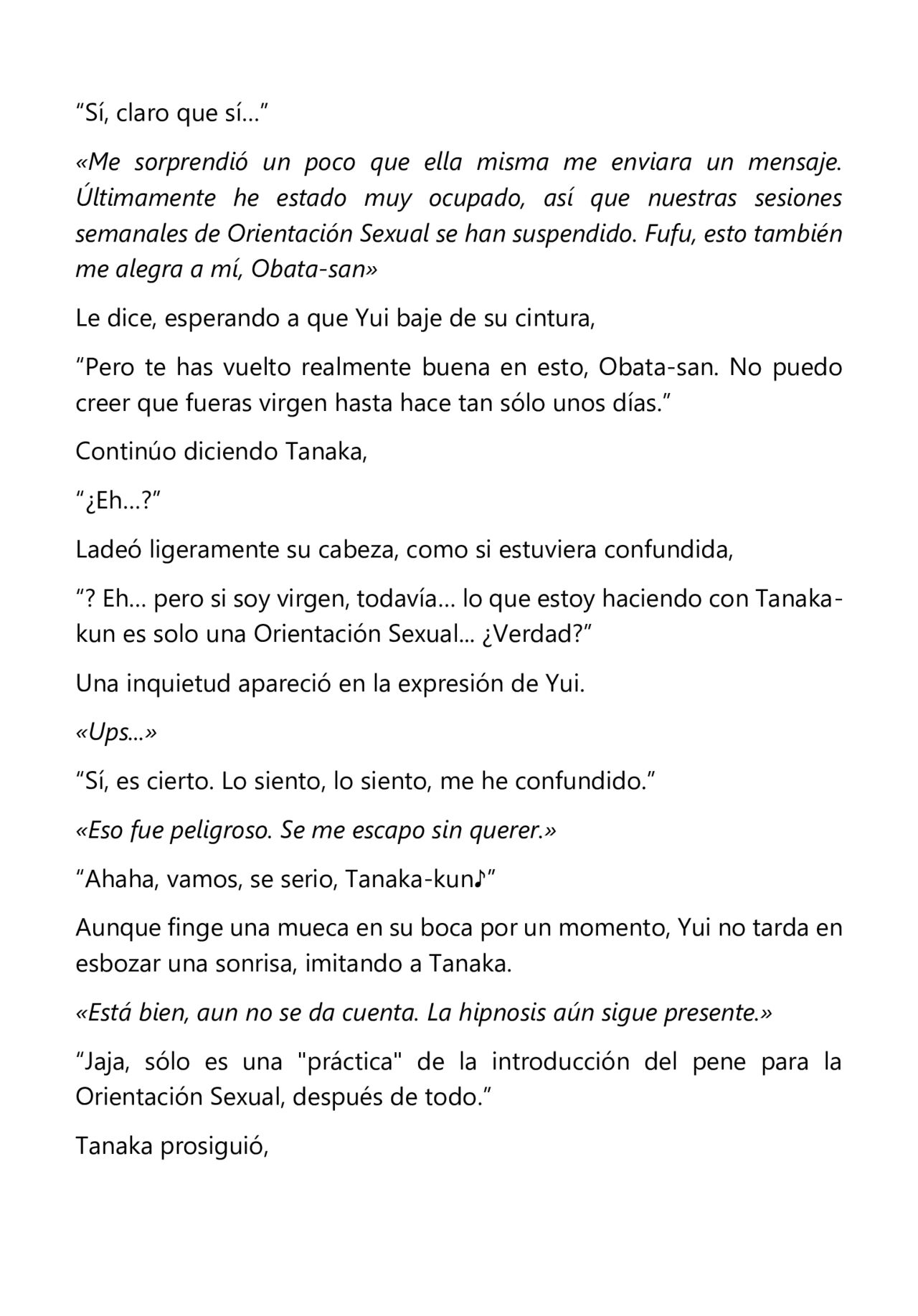 [Tatsumi Hirohiko, Aiue Oka] Orientación sexual 4.5 El caso de Yui Obata otra vez [Light Novel] [Spanish] [incomplete] image number 9