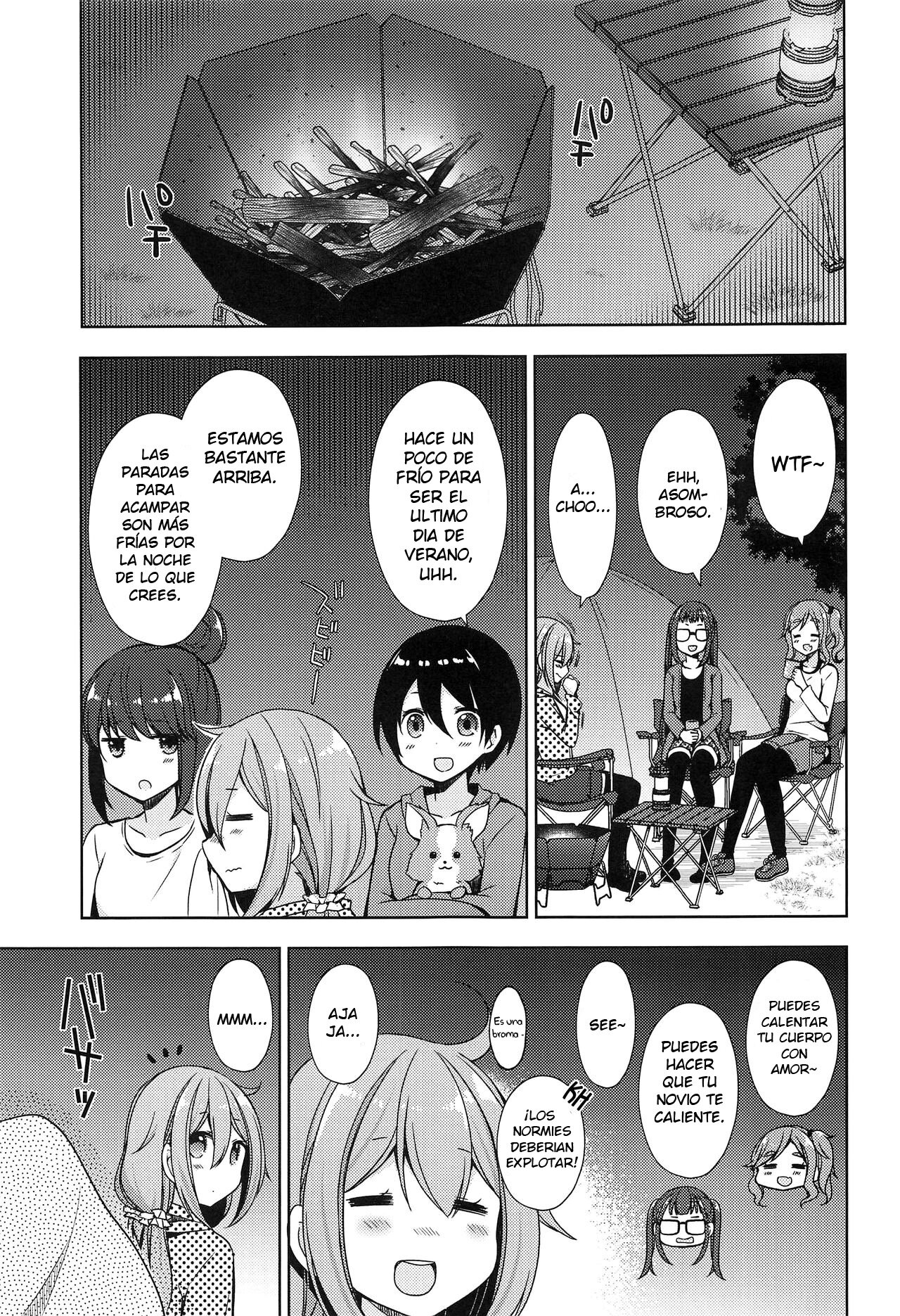 (C95) [moriQ (Mori Airi)] Rin to Nadeshiko ~Camp no Yoru wa Hen~ | Rin y Nadeshiko ~Noche de campamento~ (Yuru Camp) [Spanish] image number 3