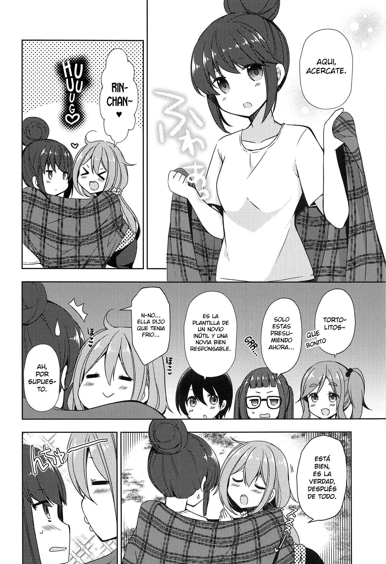 (C95) [moriQ (Mori Airi)] Rin to Nadeshiko ~Camp no Yoru wa Hen~ | Rin y Nadeshiko ~Noche de campamento~ (Yuru Camp) [Spanish] image number 4