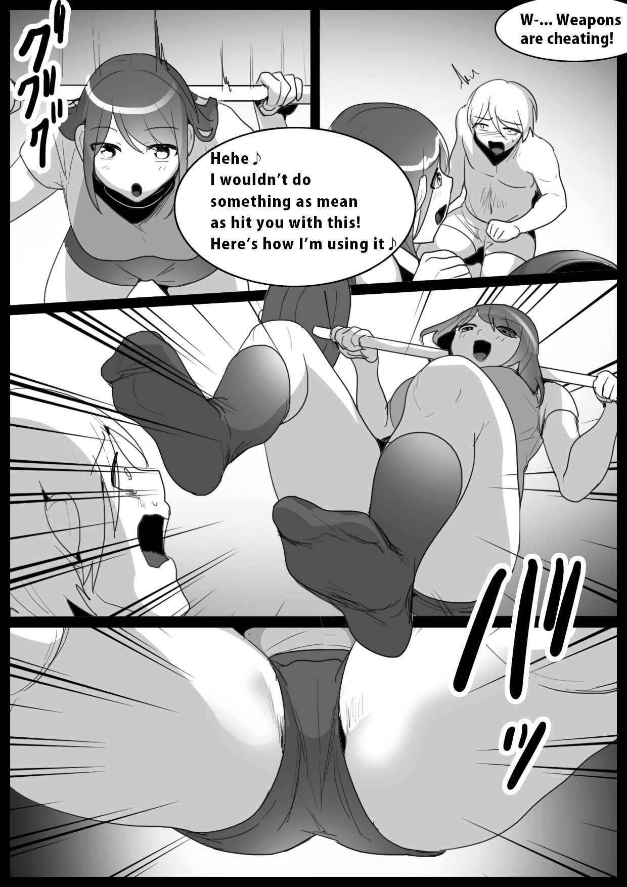 [The Nation of Head Scissors (Toppogi)] Girls Beat! vs Megumi [English] image number 7