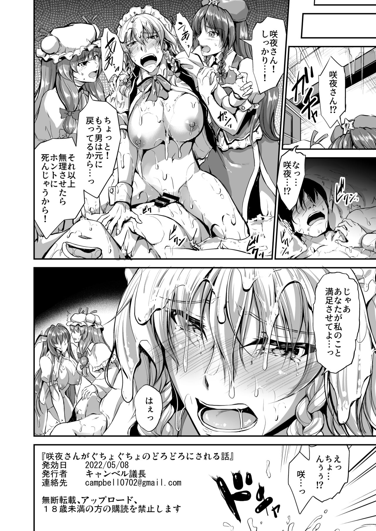 [Rafflesia (Campbell Gichou)] Sakuya san ga Gucho Gucho no Dorodoro ni Sareru banashi (Touhou Project) 图片编号 23