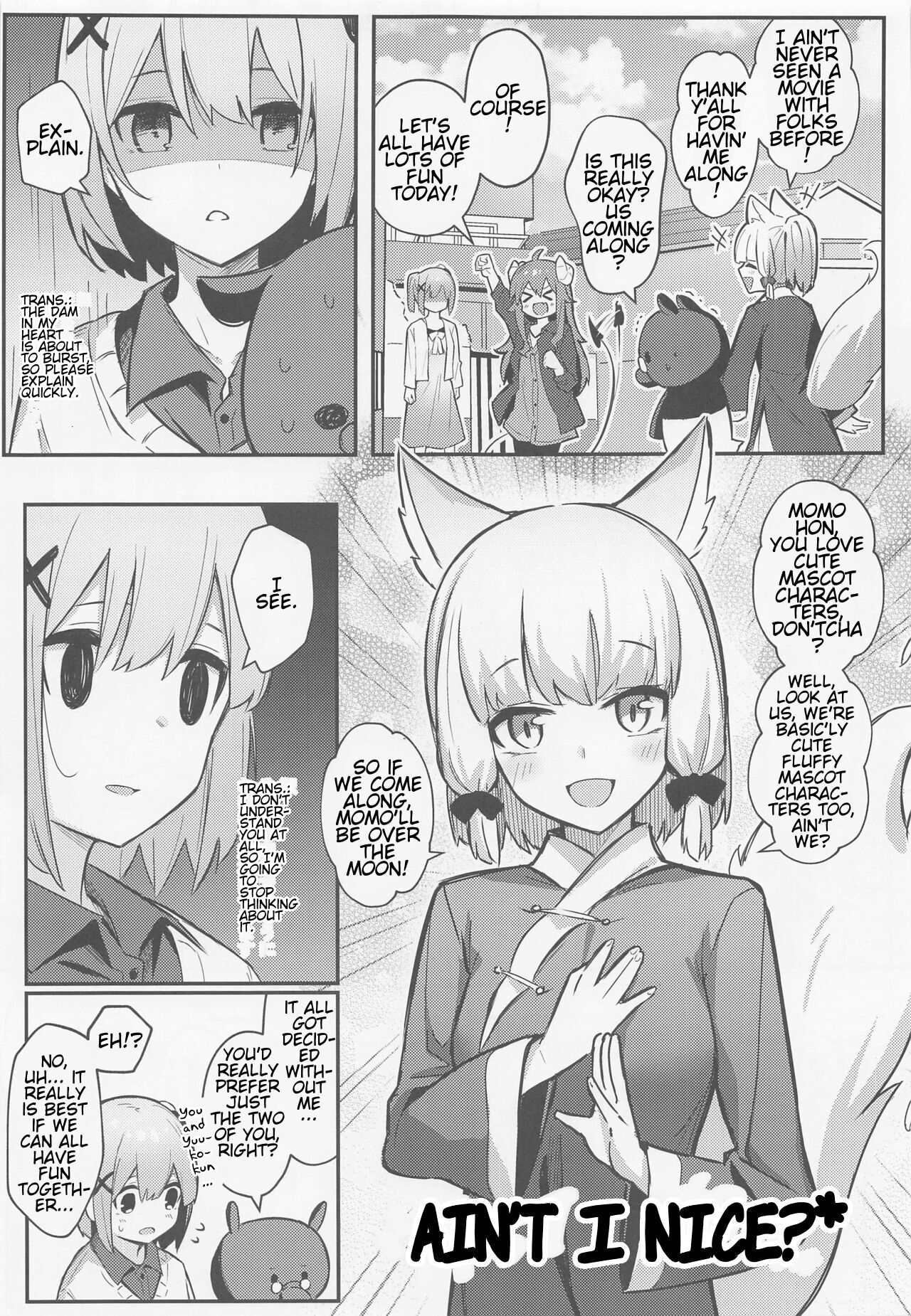 (Natsu no Doujinsai 2022) [Bochi Bochi no Ki (Borusiti)] Momo-chan Yamiochi Shita!? (Machikado Mazoku) [English] [estradiol] image number 6