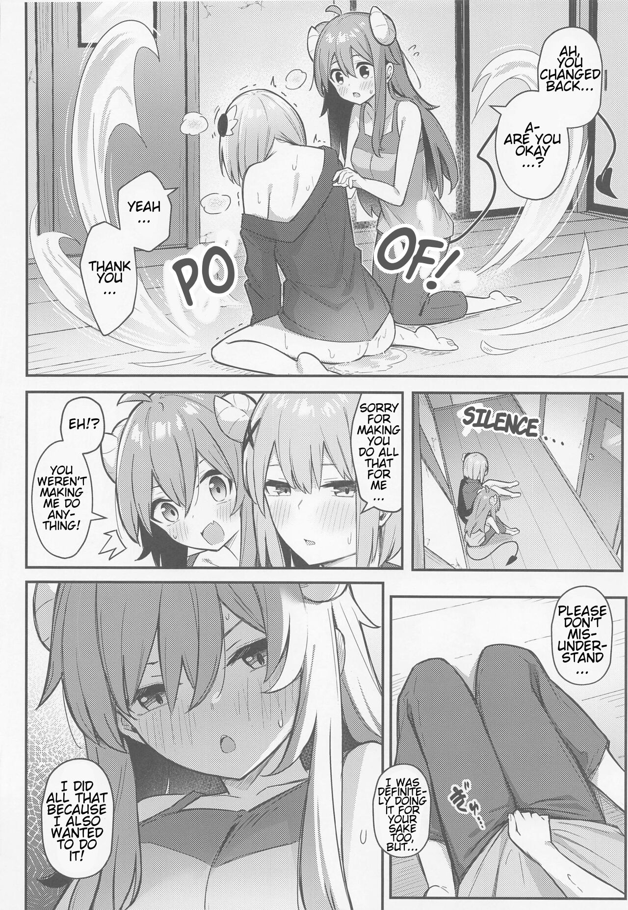 (Natsu no Doujinsai 2022) [Bochi Bochi no Ki (Borusiti)] Momo-chan Yamiochi Shita!? (Machikado Mazoku) [English] [estradiol] image number 25