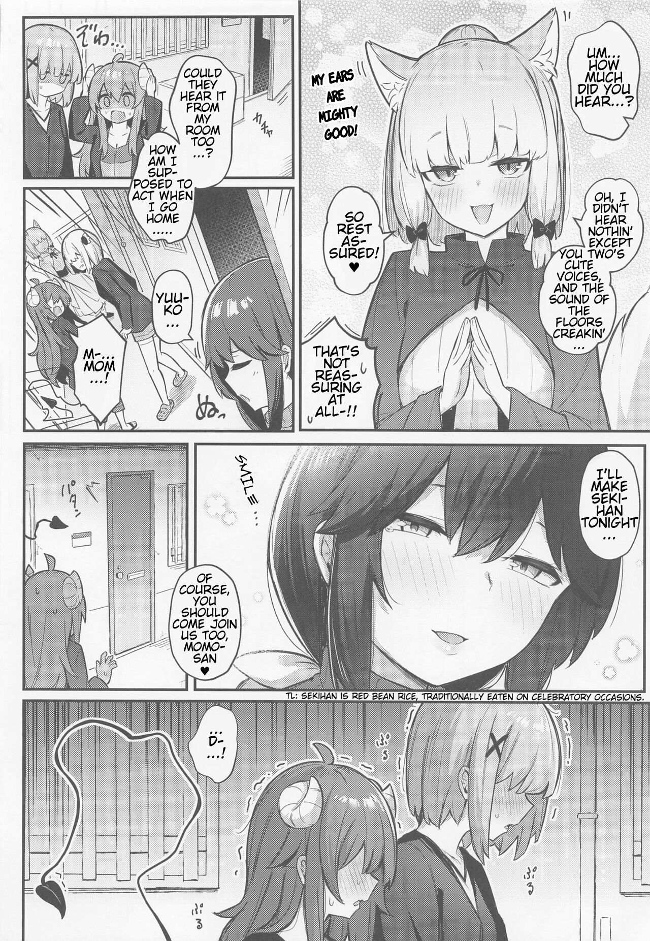 (Natsu no Doujinsai 2022) [Bochi Bochi no Ki (Borusiti)] Momo-chan Yamiochi Shita!? (Machikado Mazoku) [English] [estradiol] image number 37