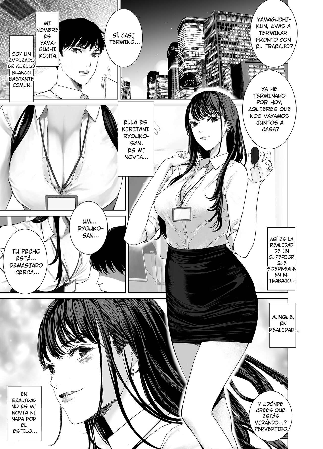 [Marialite (shida)] Saenai Kouhai wa Bijin OL to Hitotsu ni Naru | Cómo Un Oficinista Aburrido Se Convirtió en Uno Con Su Superior Sexy [Spanish] image number 2
