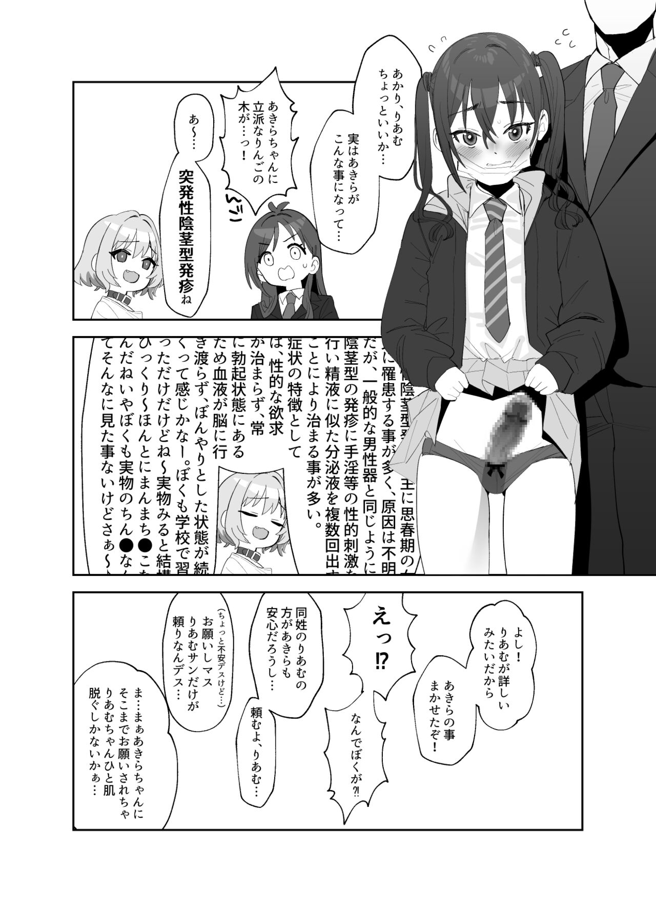 [豚じまん] あきらにちんこが生えてりあむとエッチする漫画 (アイドルマスターシンデレラガールズ) 图片编号 2