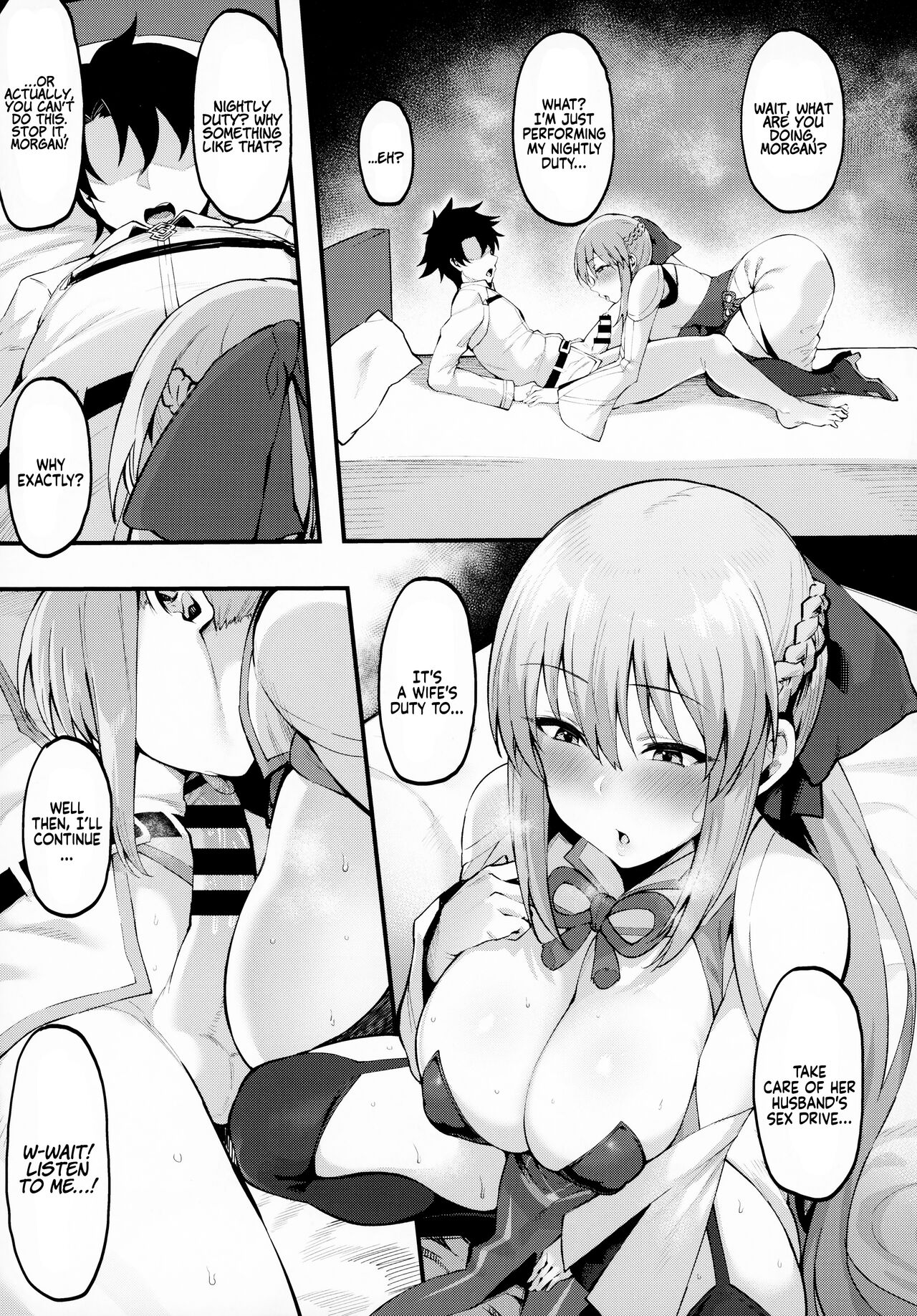 (C100) [Nazunasoft (Katsura Harufumi)] Icha Love Amaama Morgan-sama | Sweet Lovey-dovey Morgan-sama (Fate/Grand Order) [English] [Coffedrug] numero di immagine  5