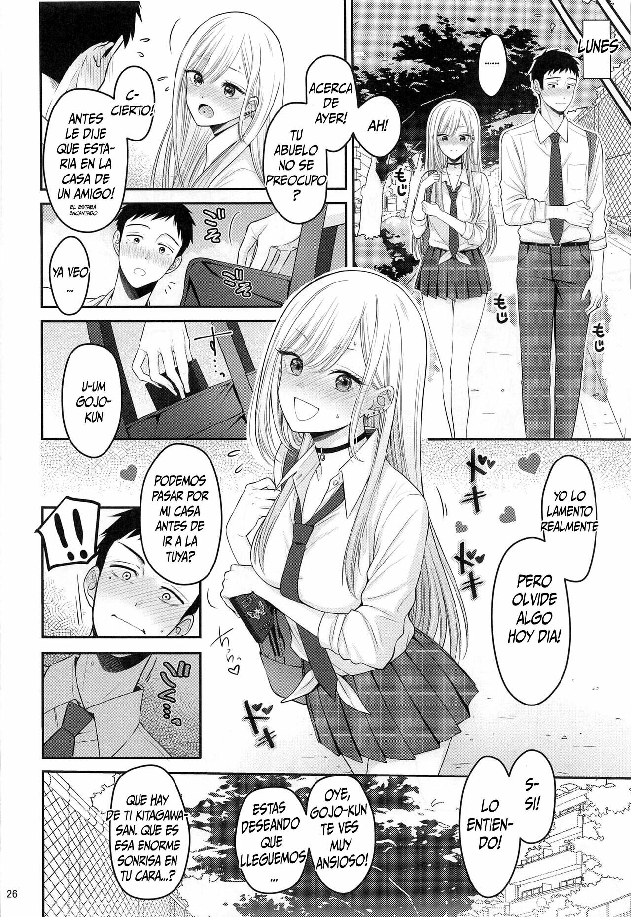 (C100) [Yukisizuku (Naganeko)] Gojou-kun no Koto ga Daishuki Sugite Yona Yona Hakadotte Ita Koto ga Bareta Ken (Sono Bisque Doll wa Koi o Suru) [Spanish] 图片编号 27