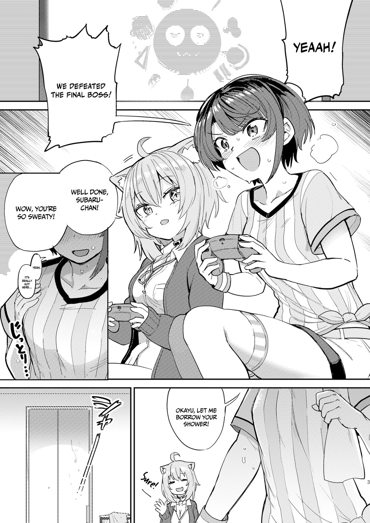 [Yakitate Jamaica A (Aomushi)] Hatsujou Kiken Chitai | Sexual Excitement Danger Zone (Oozora Subaru, Nekomata Okayu) [English] {Doujins.com} [Digital] image number 2