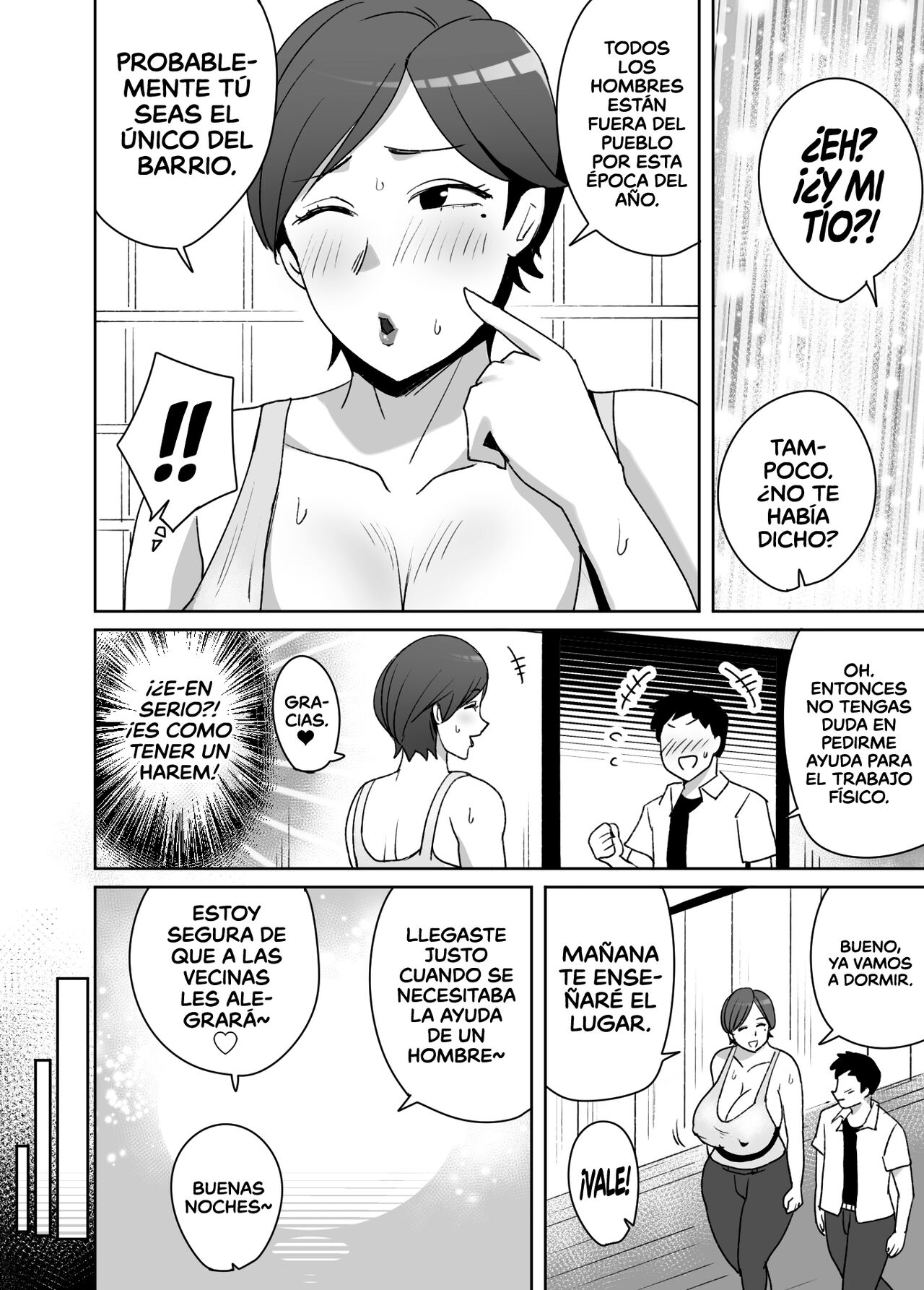 [Nemousu-teiki] Jibun no Bakunyuu Body ga Eroito Omottenai Inaka no Obasan ni Hatsujou Shite Shimatta Boku | Me follé a mi tía del campo que no sabía que estaba bien buena ni que tenía semejantes magumbos [Spanish] [K.A. Works] 图片编号 7