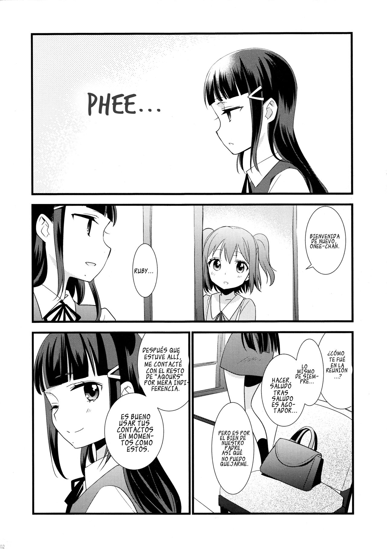 (BokuLove! Sunshine in Numazu) [Sweet Pea (Ooshima Tomo)] Kurosawa Shimai no Katei no Jijou 2 | Los secretos entre las hermanas Kurosaw 2 (Love Live! Sunshine!!) [Spanish] [ＭΛＸ] 图片编号 2