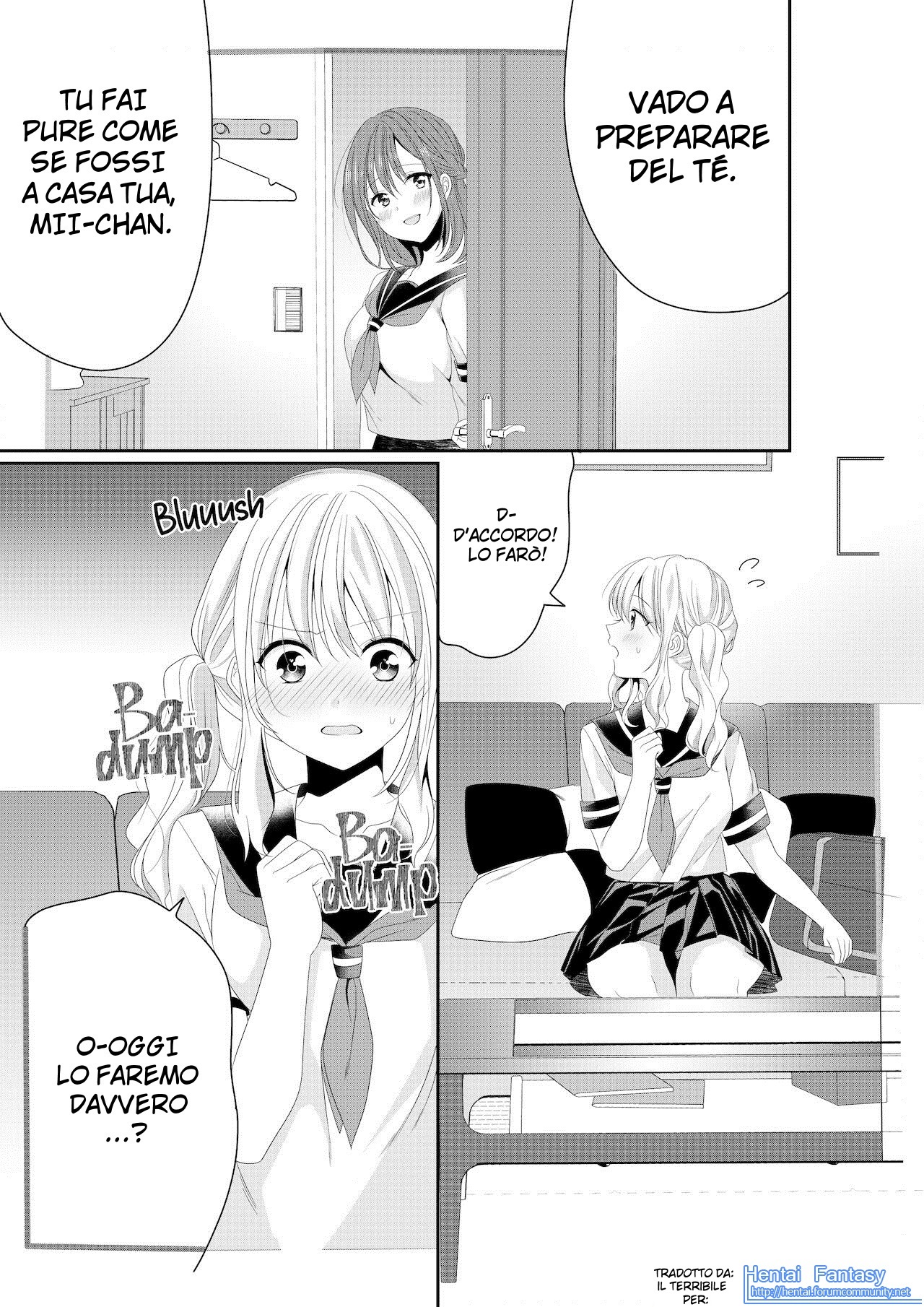 [No Such Agency (Sinogi Asa)] Osananajimi wa Nikushoku-kei!? Kyou kara Shinchousa Yuri-ple [Italian] [Hentai Fantasy] image number 1
