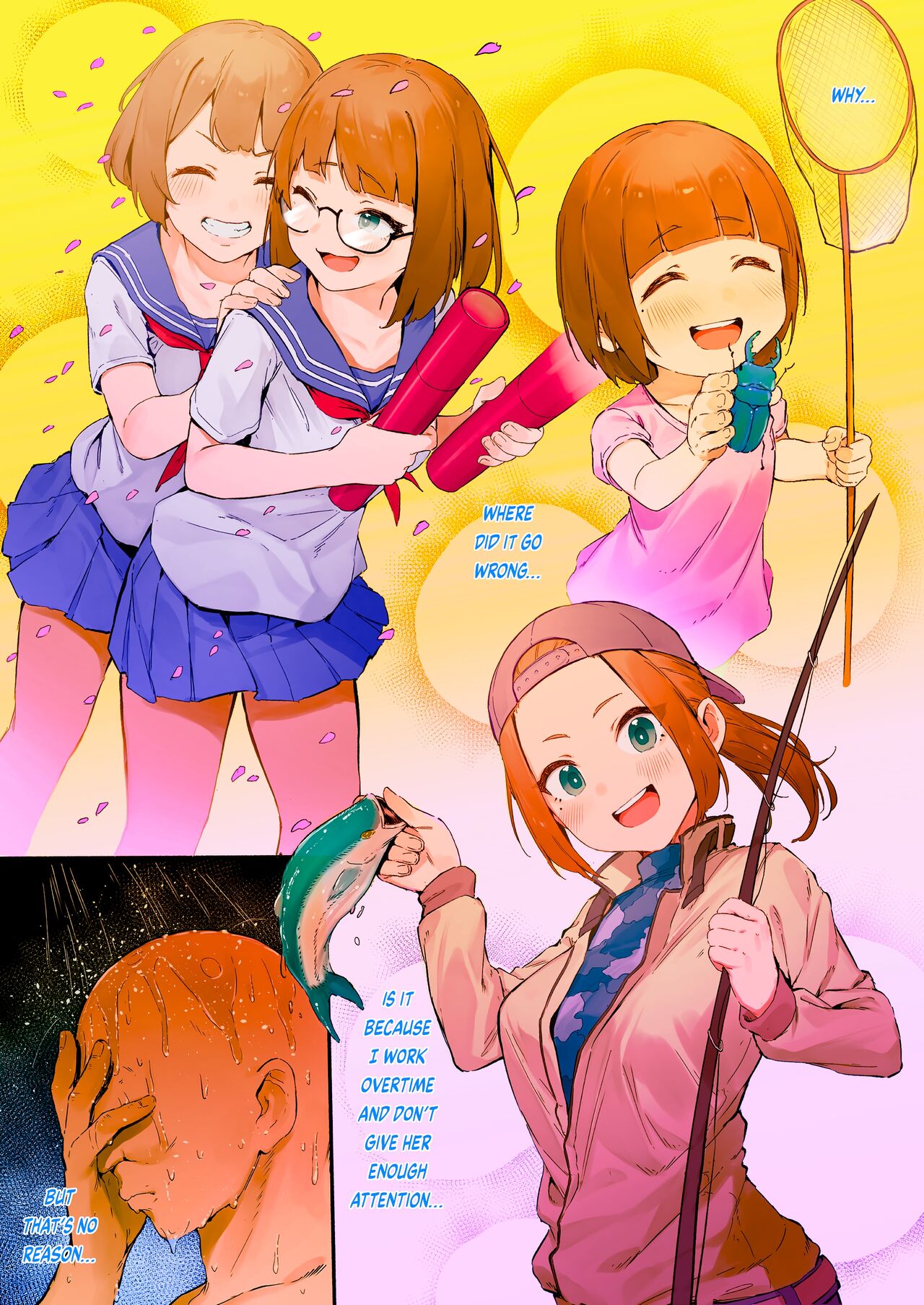 [Nigiri Usagi] HoteHeal de Jibun no Musume Hiita ga Kokan ni Makete Sumanai suru Hanashi [Zenpen] | The escort service sent me my daughter, but I couldn't resist / Part1 [English] [Colorized] image number 2