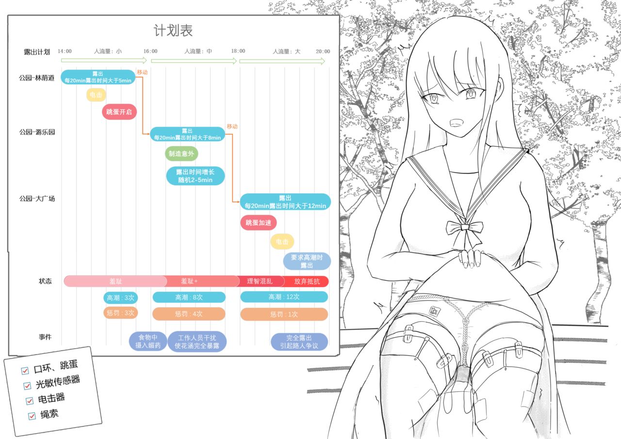 [Pixiv-16206441] Pitiful girl Mission outdoor exhibitionism punishment 画像番号 2