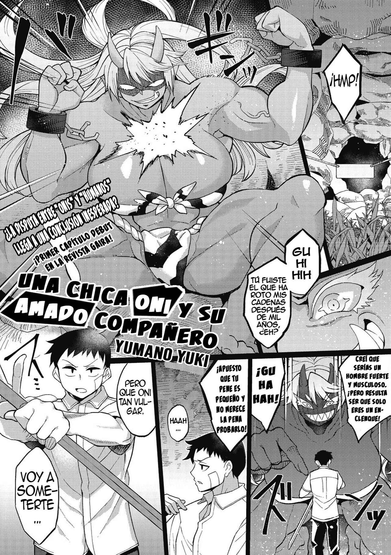 [Yumano Yuuki] Oni Musume no Aibou | Una Chica Oni Y Su Amado Companero (COMIC GAIRA Vol. 06) [Spanish] [Anime no Mansebia] image number 1