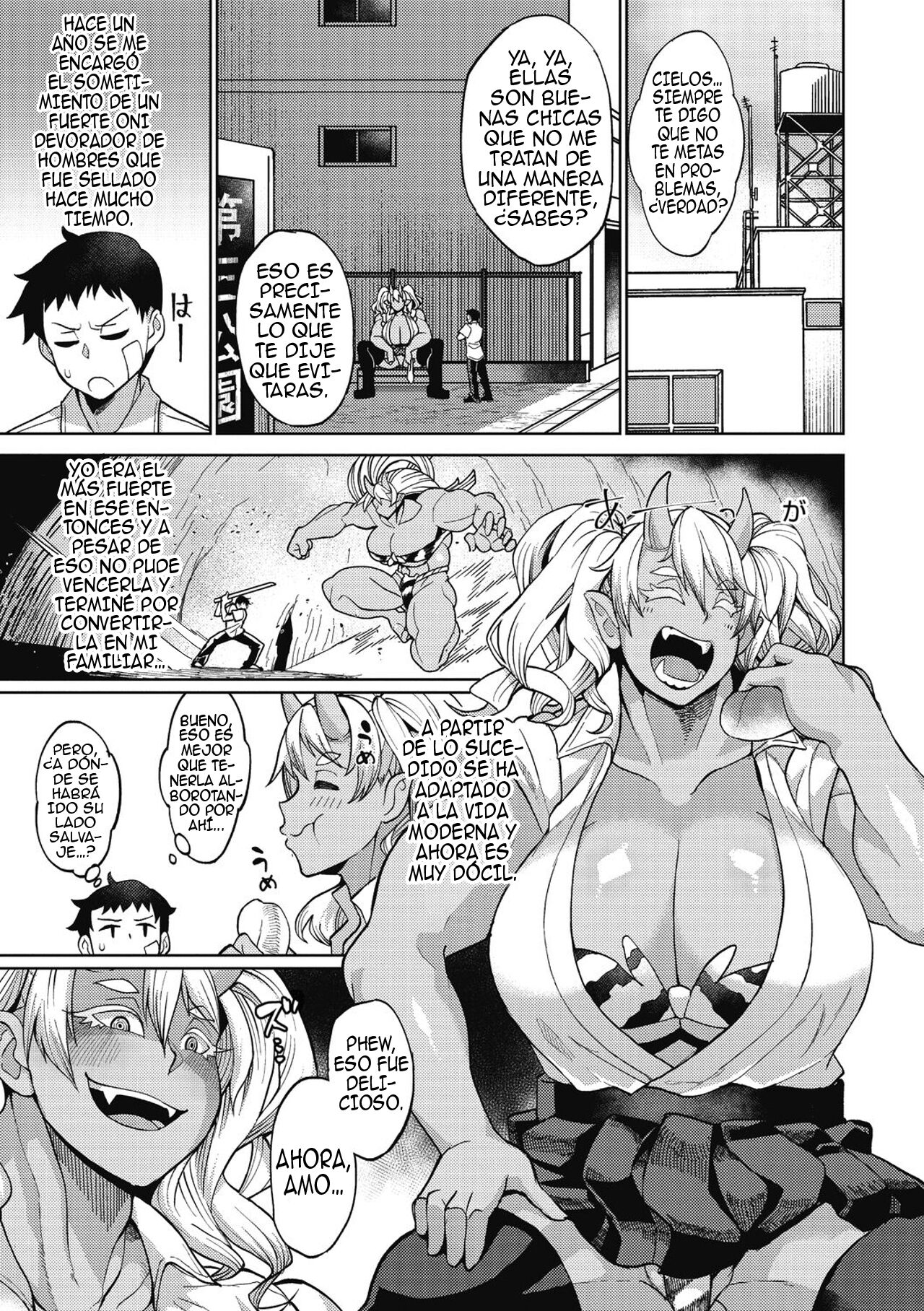 [Yumano Yuuki] Oni Musume no Aibou | Una Chica Oni Y Su Amado Companero (COMIC GAIRA Vol. 06) [Spanish] [Anime no Mansebia] image number 5