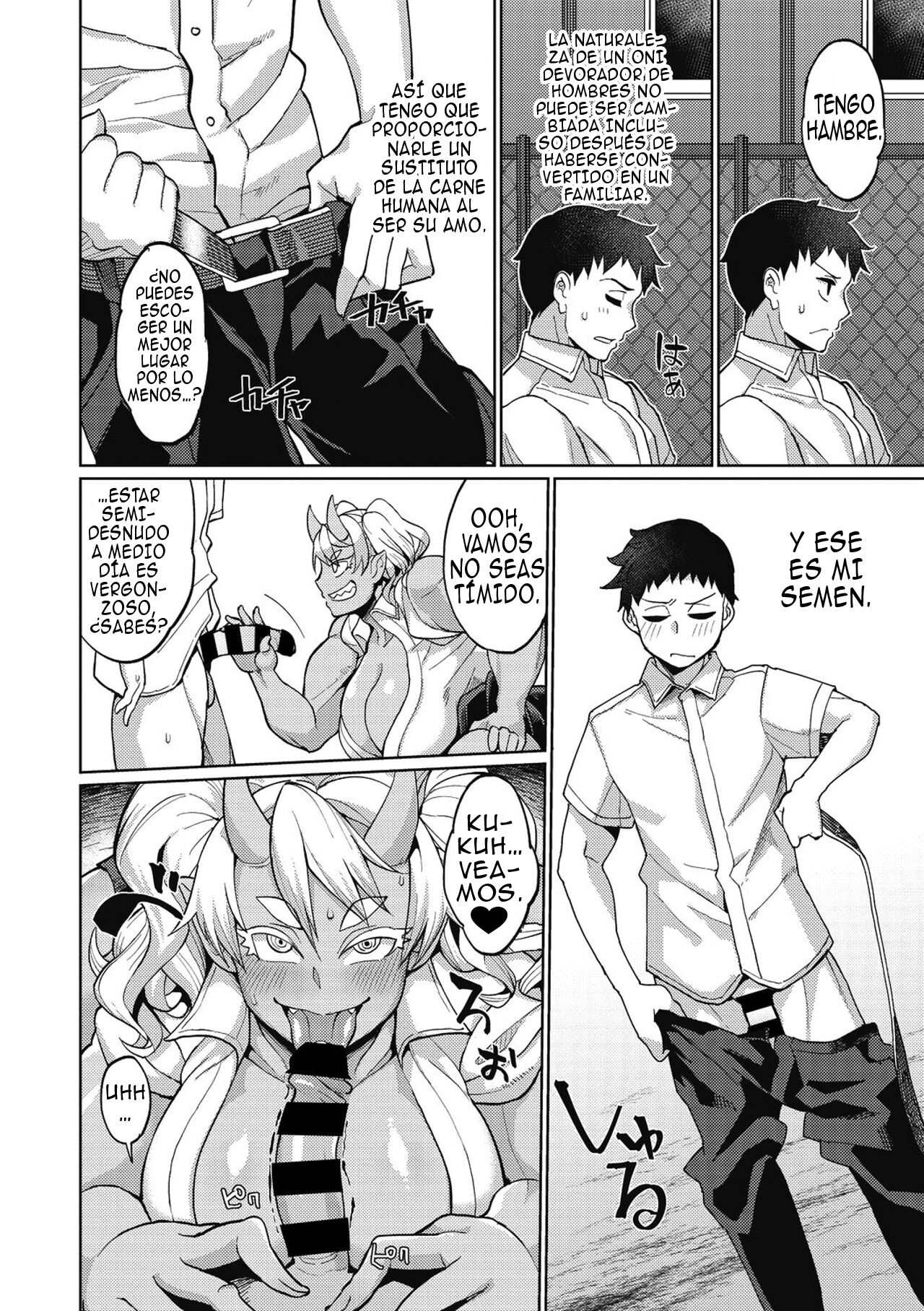 [Yumano Yuuki] Oni Musume no Aibou | Una Chica Oni Y Su Amado Companero (COMIC GAIRA Vol. 06) [Spanish] [Anime no Mansebia] image number 6