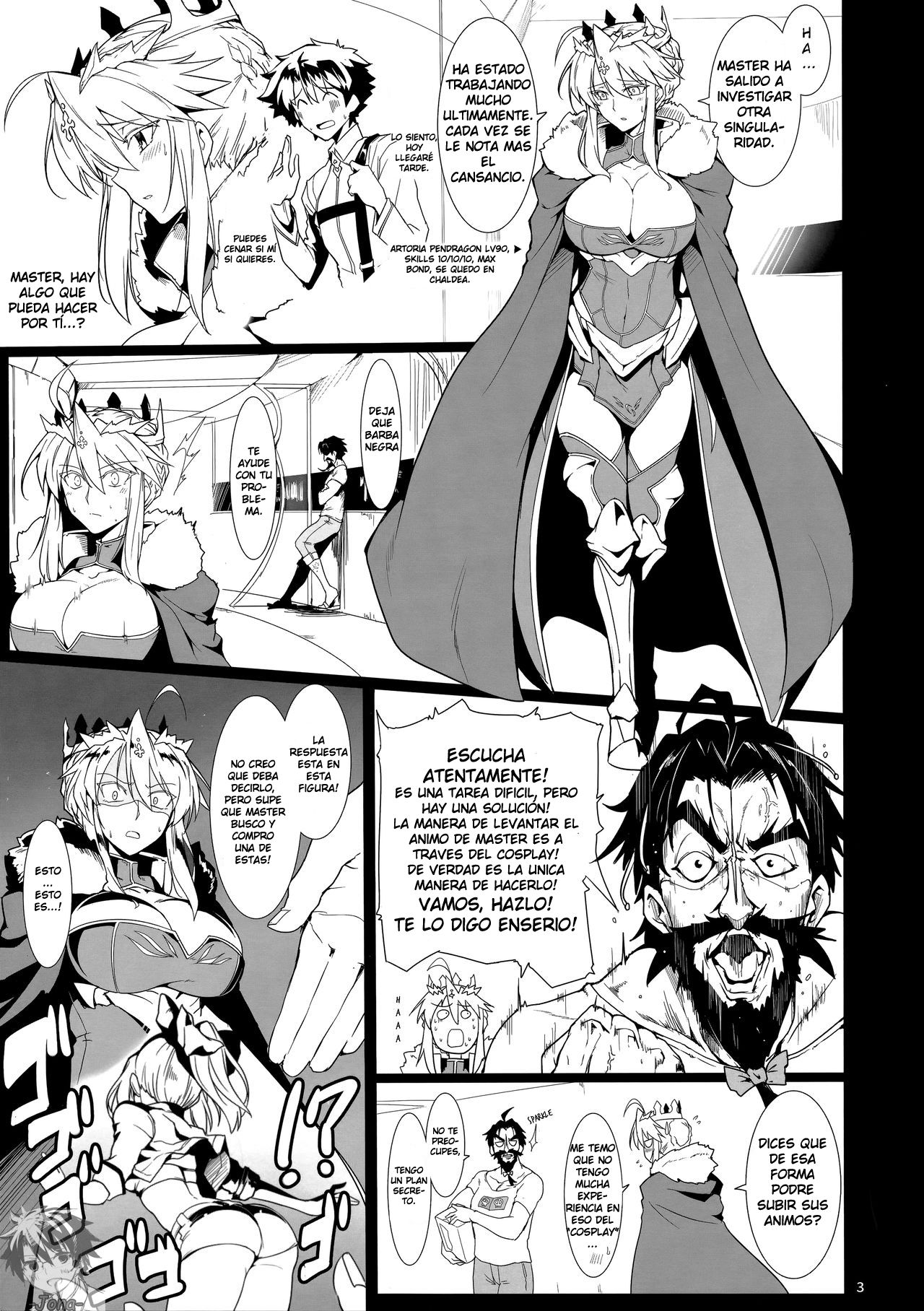 (C94) [Hokkebain! (Halcon)] Ore no Kishiou ga Konna ni Race Queen na Wake ga Nai (Fate/Grand Order) [Spanish] image number 2