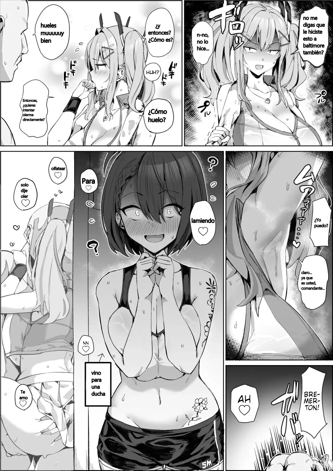 [Hotate-chan] Asekusai Hishokan wa... Suki? | Do You Like... Sweaty Secretary Ships? (Azur Lane) [Spanish] 이미지 번호 2