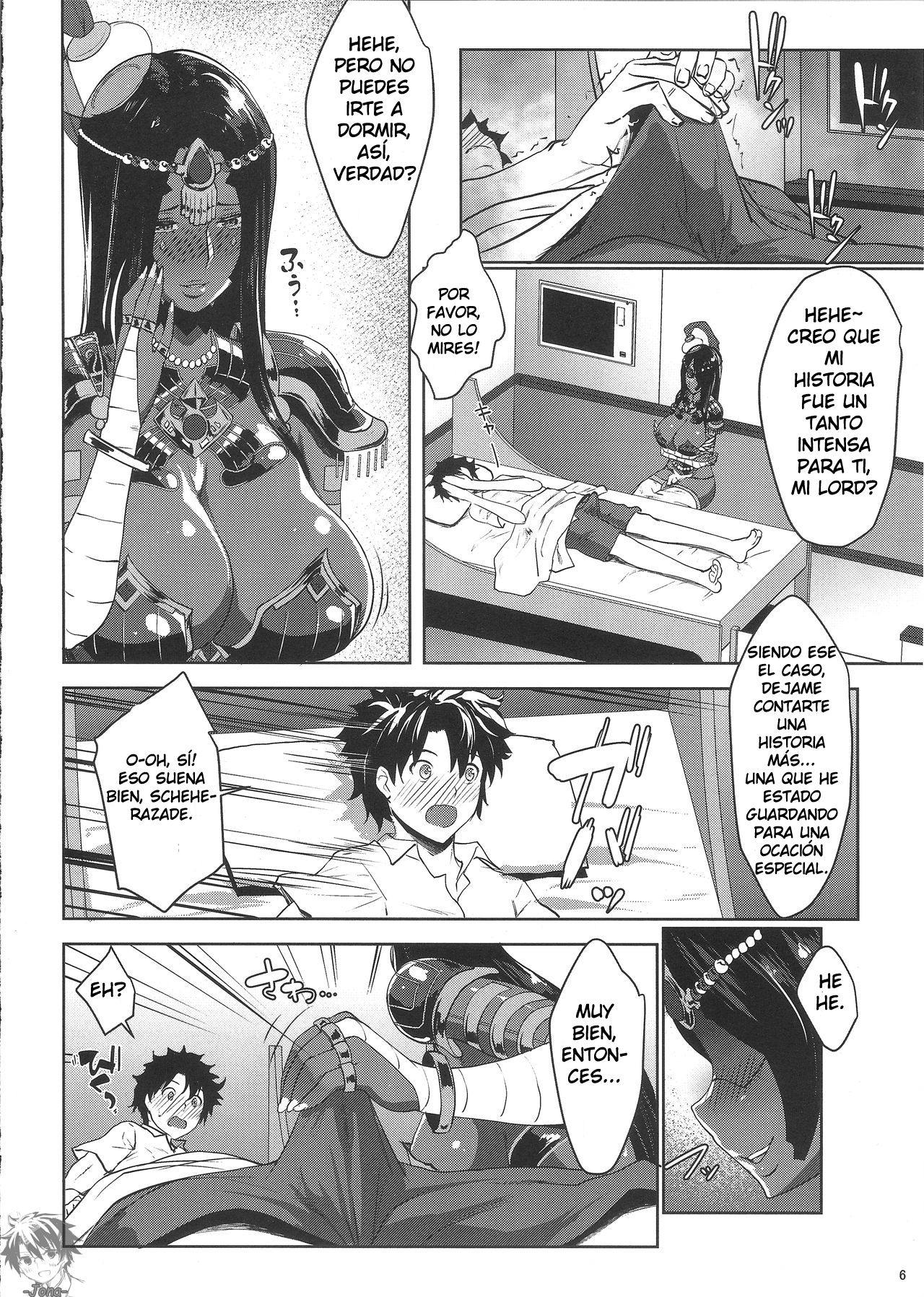 (C92) [Nanatsu no Kagiana (Nanakagi Satoshi)] Fuya no Nemonogatari | One Thousand and One Sleepless Nights (Fate/Grand Order) [Spanish] image number 4