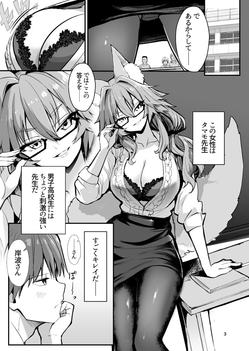 (C100) [Yamitsuki Honpo (Wise Speak)] Bijin Jokyoushi Tamamo-chan (Fate/Extra) [Sample] 画像番号 2