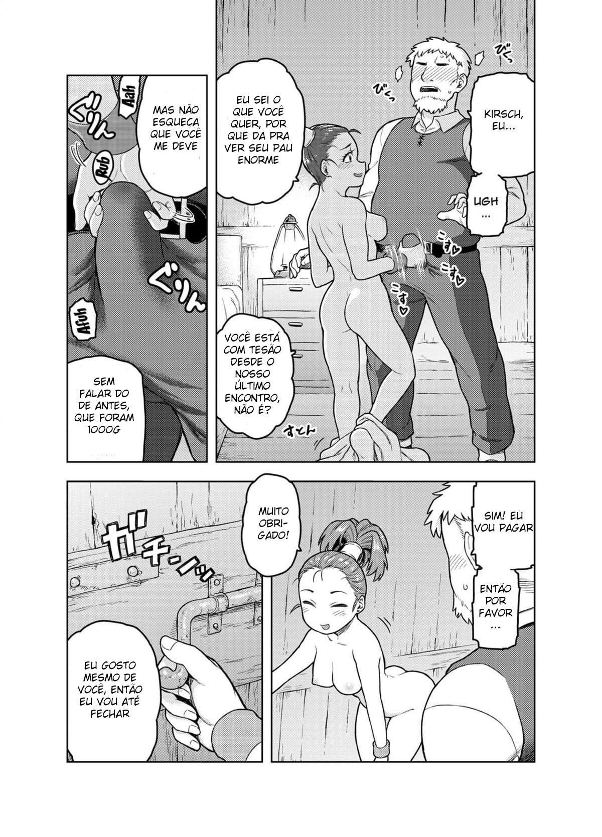 [Meshi no Tomo (Tsukudani)] Shounin-chan wa Ecchi ga Osuki | This Merchant Girl Loves Being Lewd (Dragon Quest III) [Portuguese] 图片编号 12