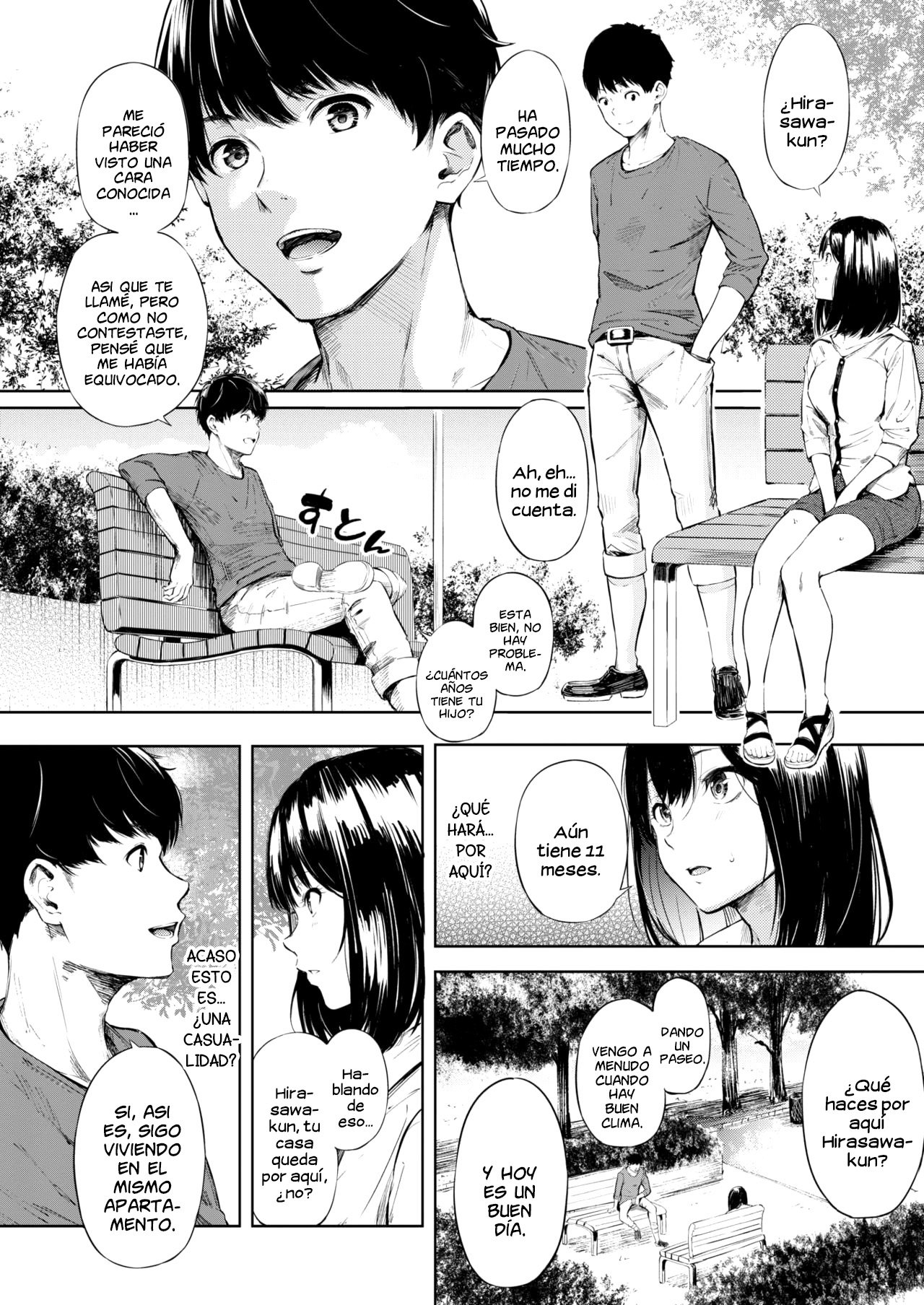 [Sanjuurou] | Kouen Debut | La Primera Vez en un Parque de una Madre Inmoral (COMIC X-EROS #69) [Spanish] [MelyTrap Scans] [Digital] image number 4