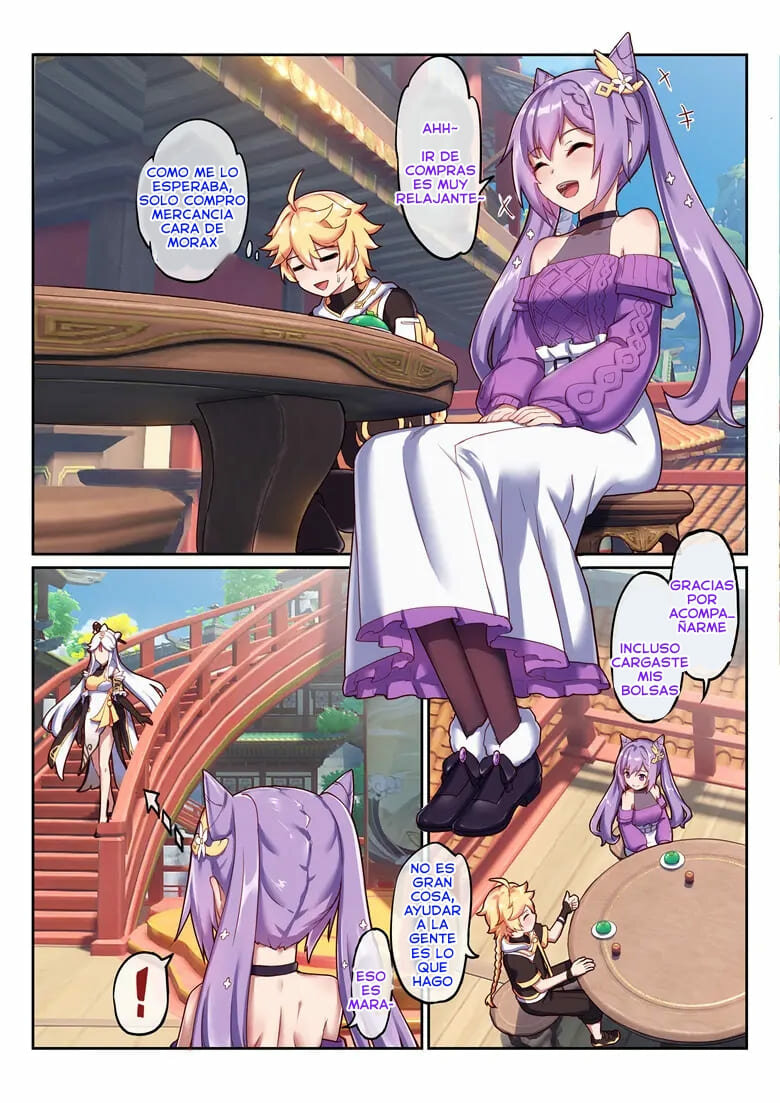 [Longbow Flintlock] Keqing's Date With The Traveler | La cita de Keching con el viajero (Genshin Impact) [Spanish] 이미지 번호 4